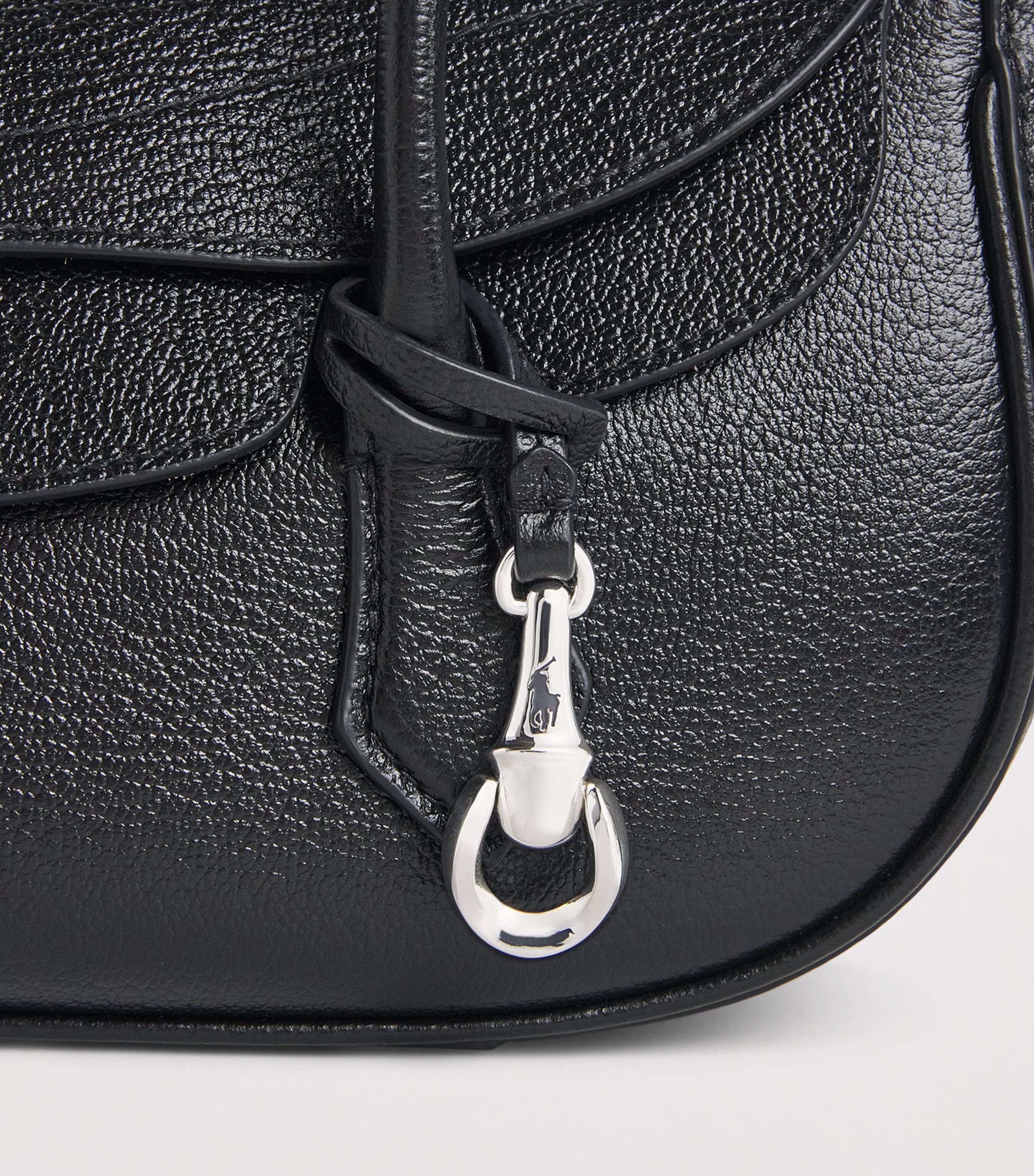 Polo Ralph Lauren Small Leather Polo Blaze Shoulder Bag Black Image 5