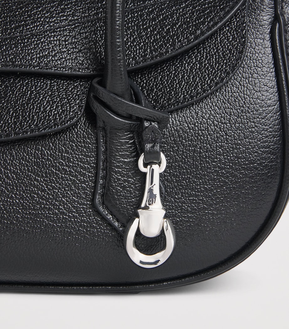 Polo Ralph Lauren Small Leather Polo Blaze Shoulder Bag Black Image 5