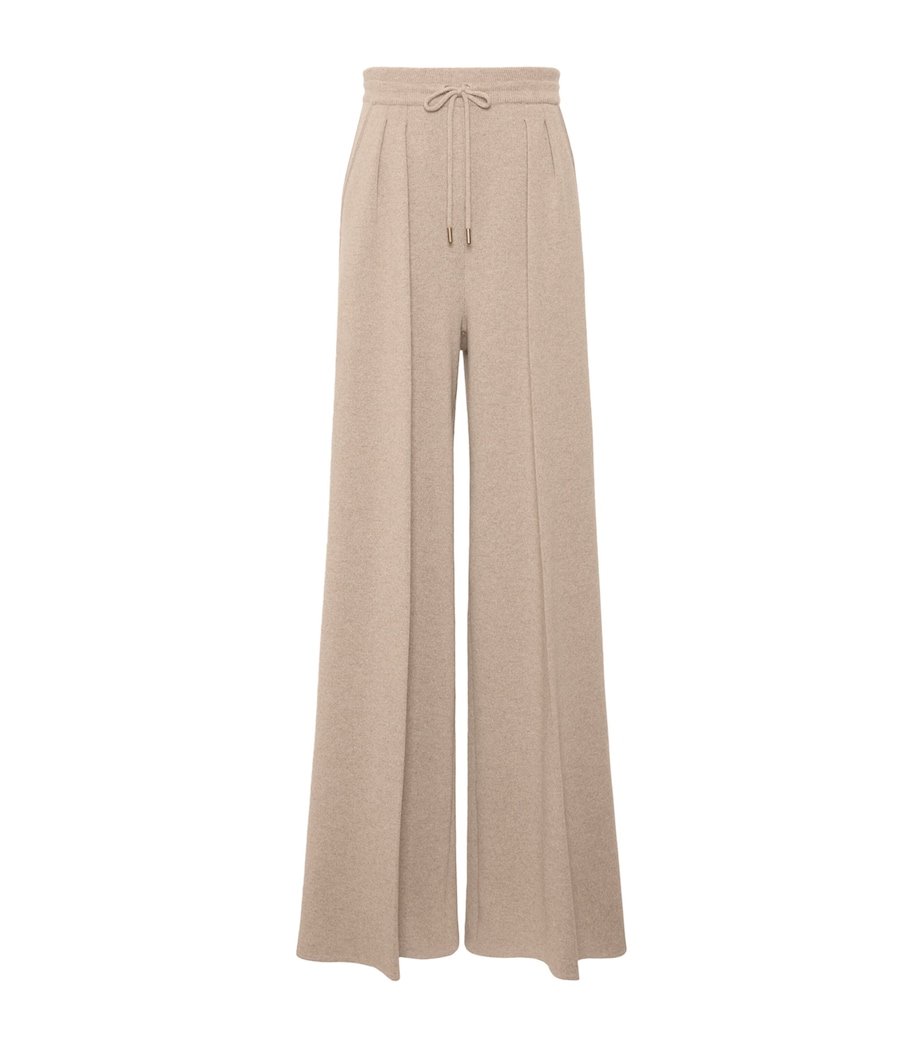 Max Mara Womens Wool-Cashmere Drawstring Trousers Beige Image 1