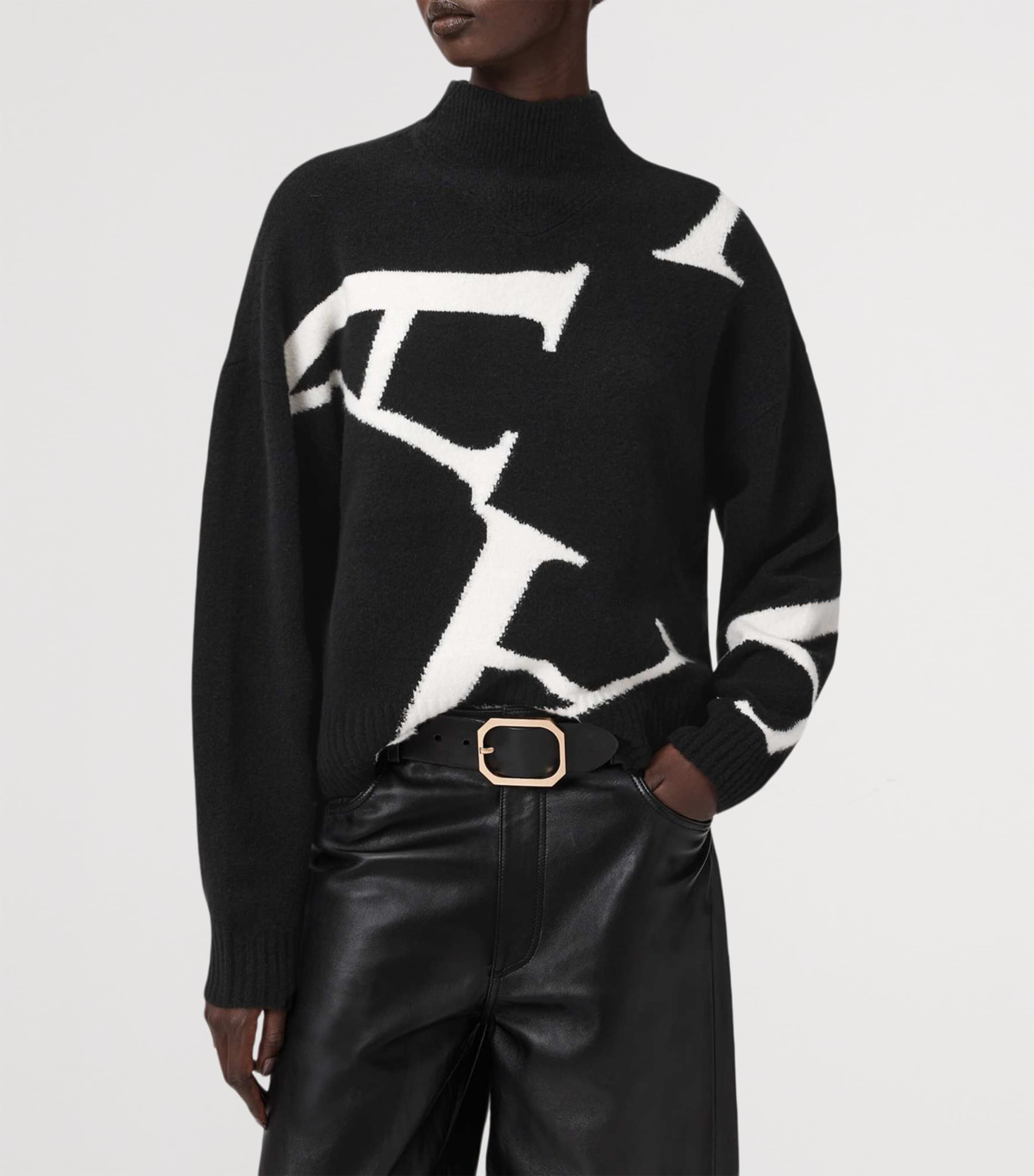 A Star Sweater BLACK/WHITE Image 3