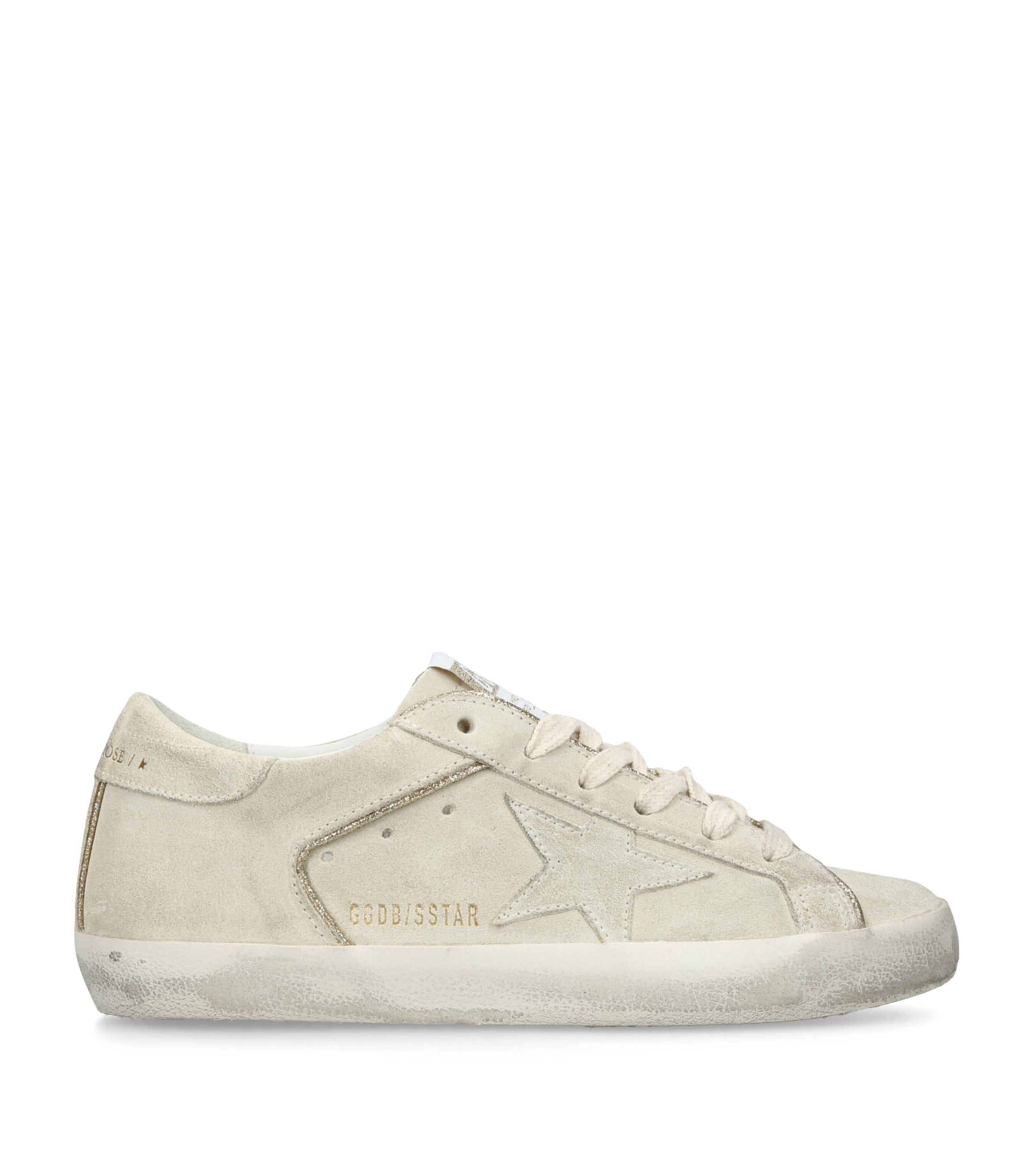 Golden Goose Suede Super Star Sneakers In Burgundy