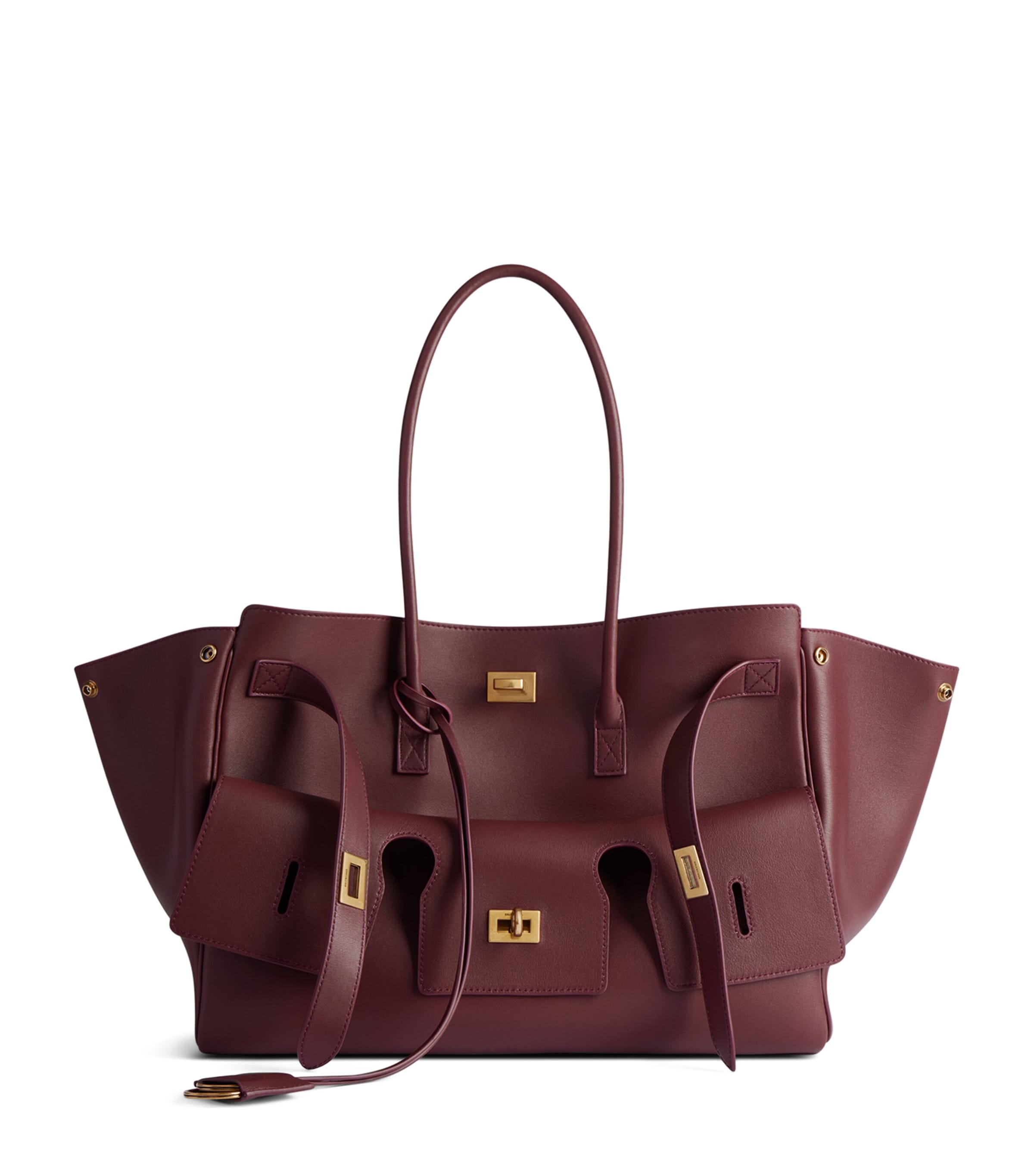 ハンドバッグ Balenciaga Leather Small Carry All Bel Air Shopping Bag Women's Bel Air Carry All Bag Small in Cloud Grey