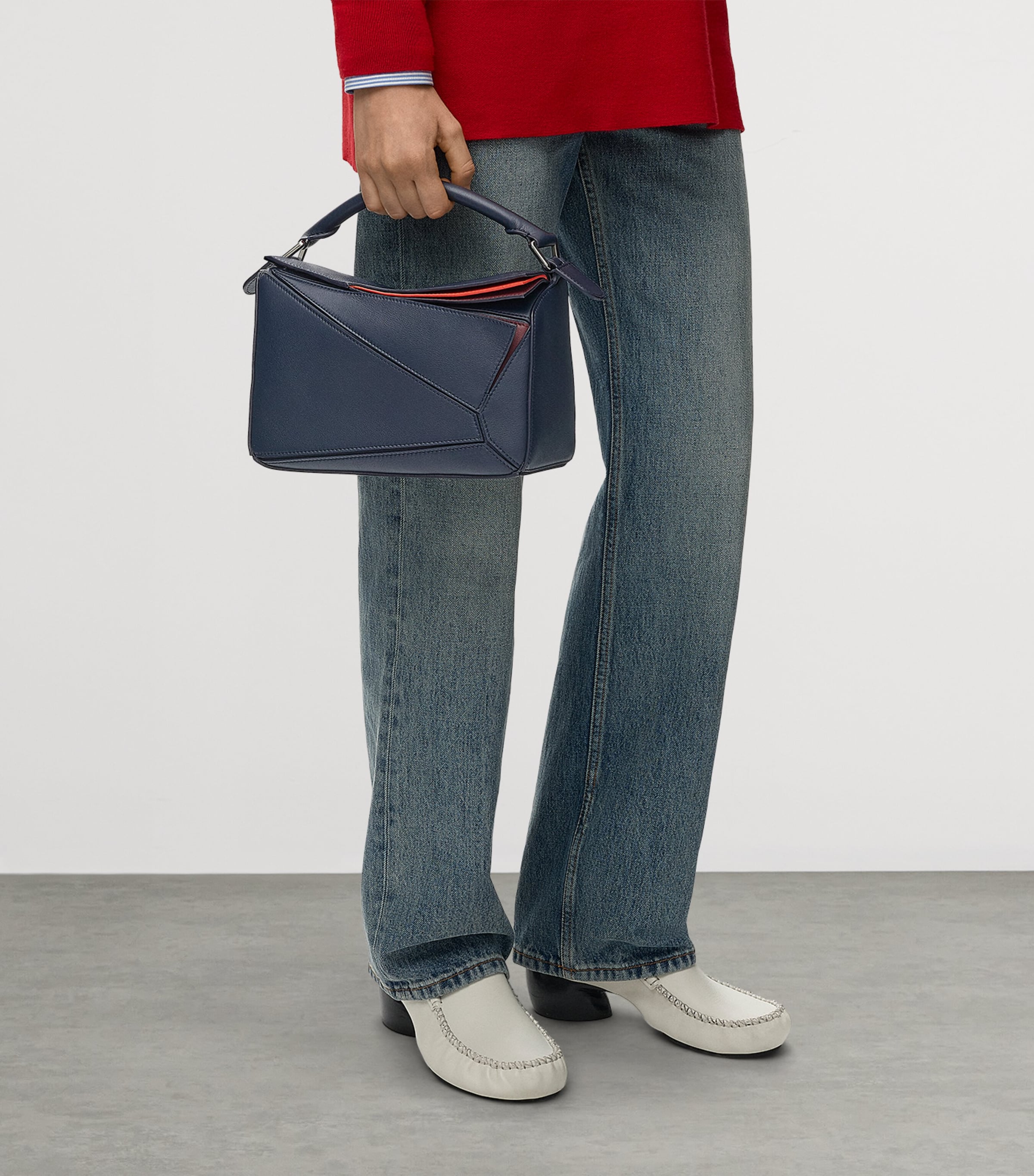 LOEWE Small Leather Layers Puzzle Top-Handle Bag Image 9