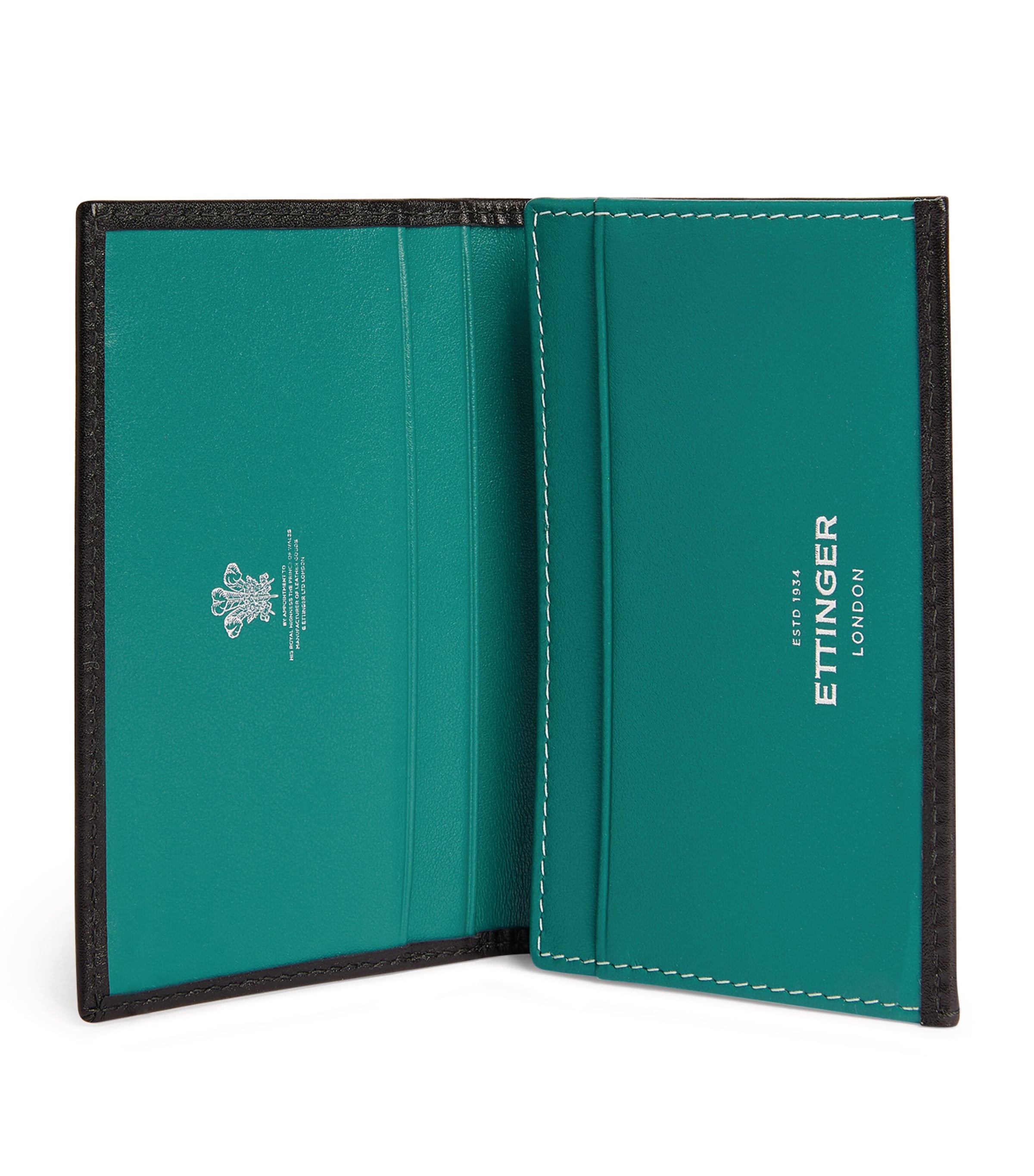 Ettinger Green 8-Slot Sterling Hide Coat Wallet | Harrods US