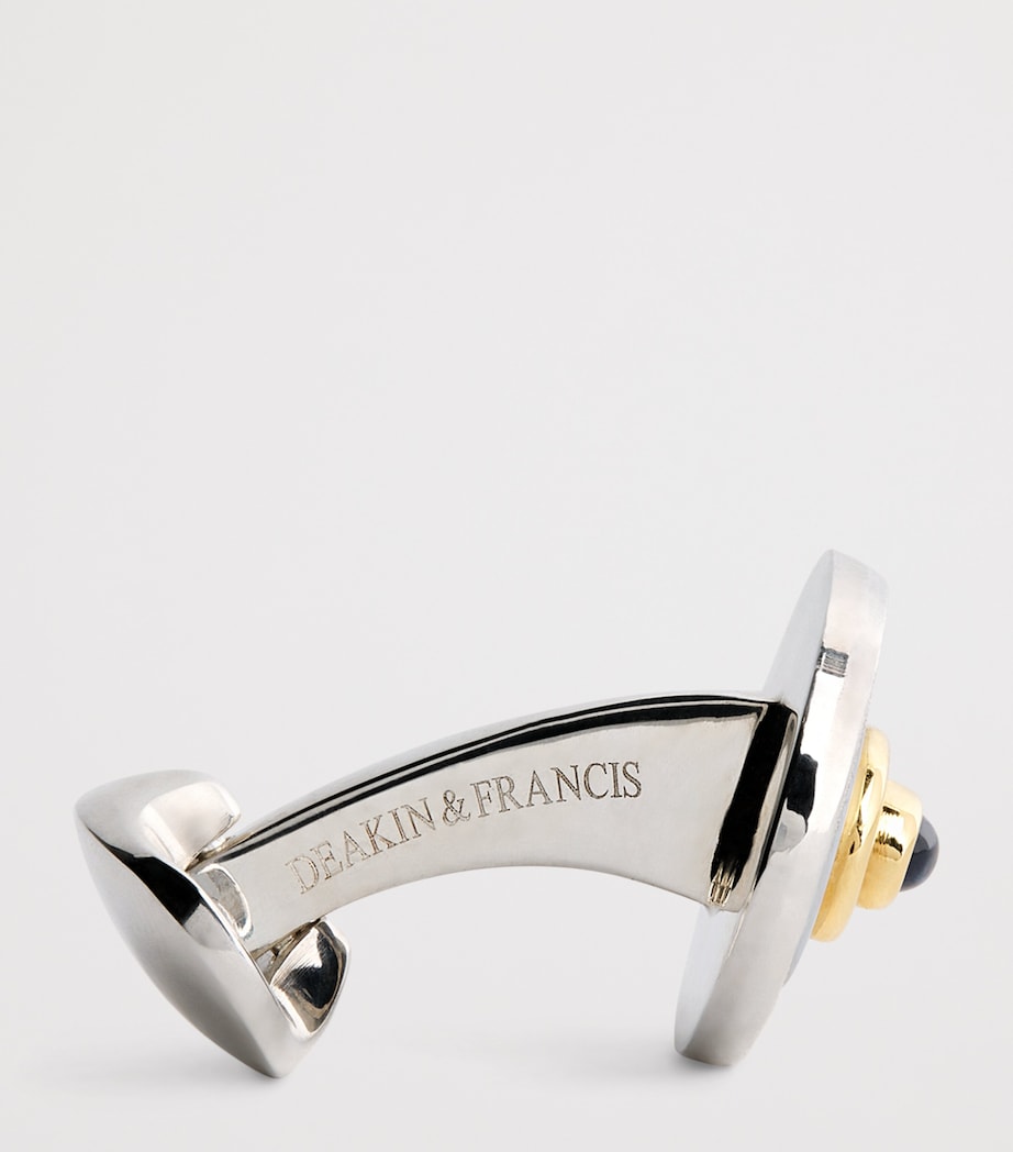 Sterling Silver and Yellow Gold Wreath Cufflinks SILVER Image 4