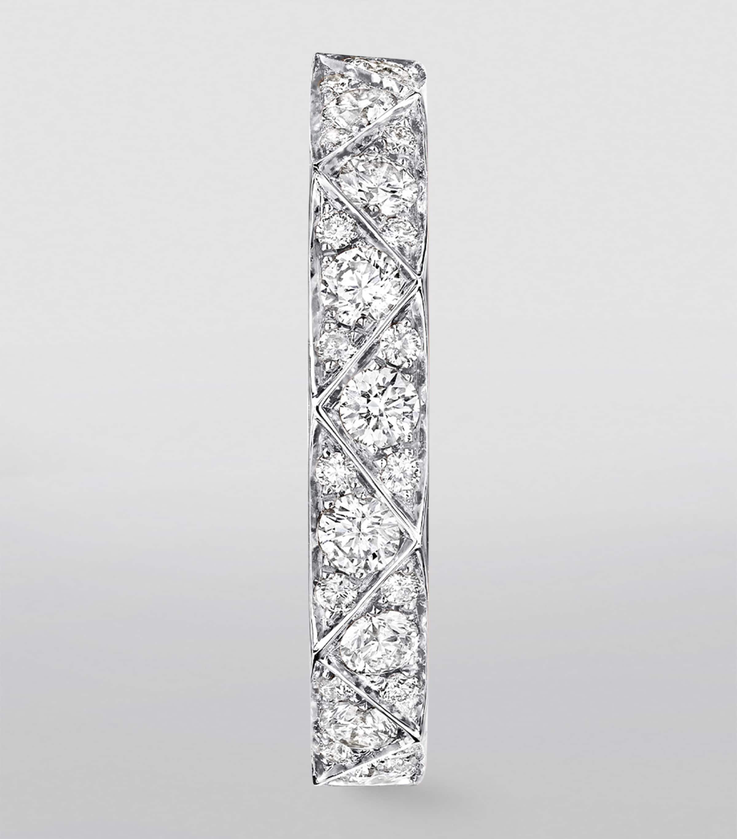 White Gold and Diamond LG Signature Ring WHITE GOLD Image 2