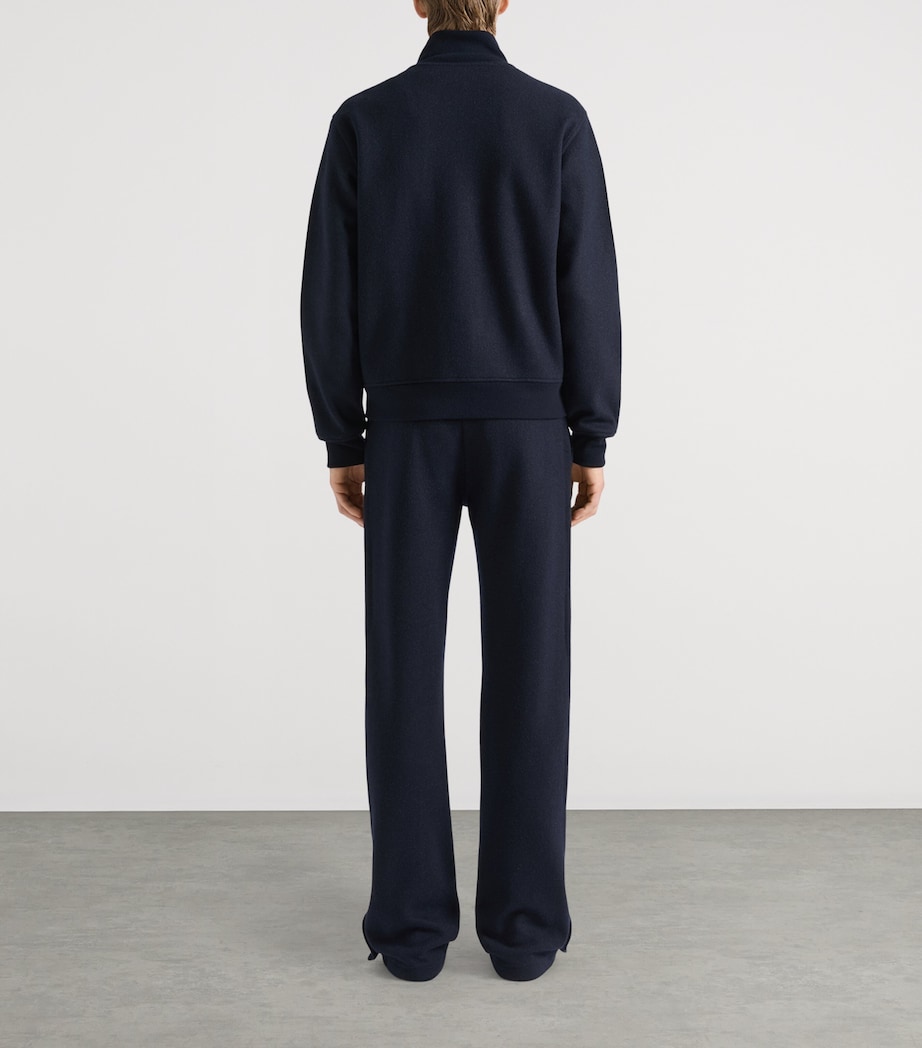 Cotton Zip-Up Track Jacket NAVY Image 3