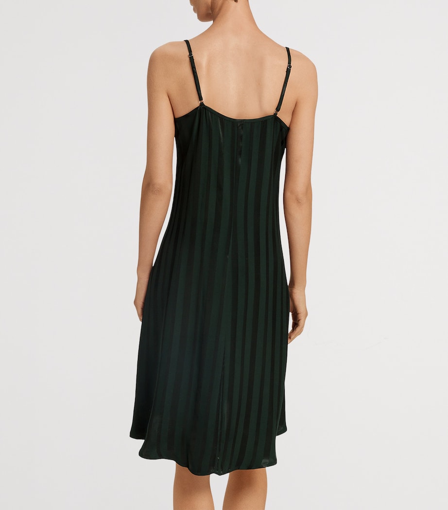 Stripe Indra Mini Slip Dress DARK MALACHITE Image 4