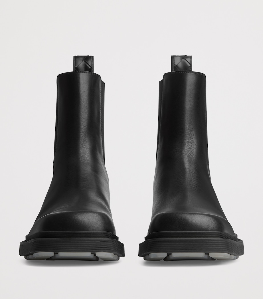 Leather Intrecciato-Detail Ben Chelsea Boots 1000 Image 3