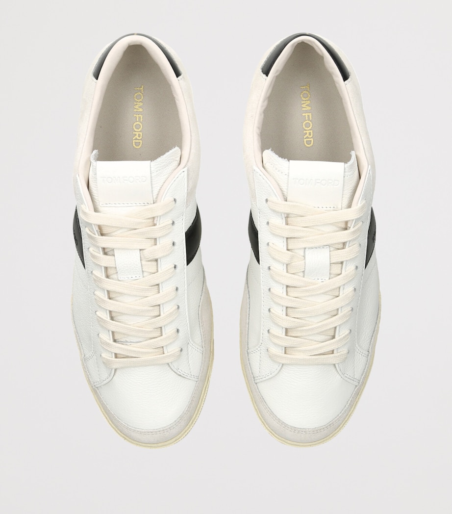 Leather-Suede Terence Sneakers WHITE/BLK Image 4