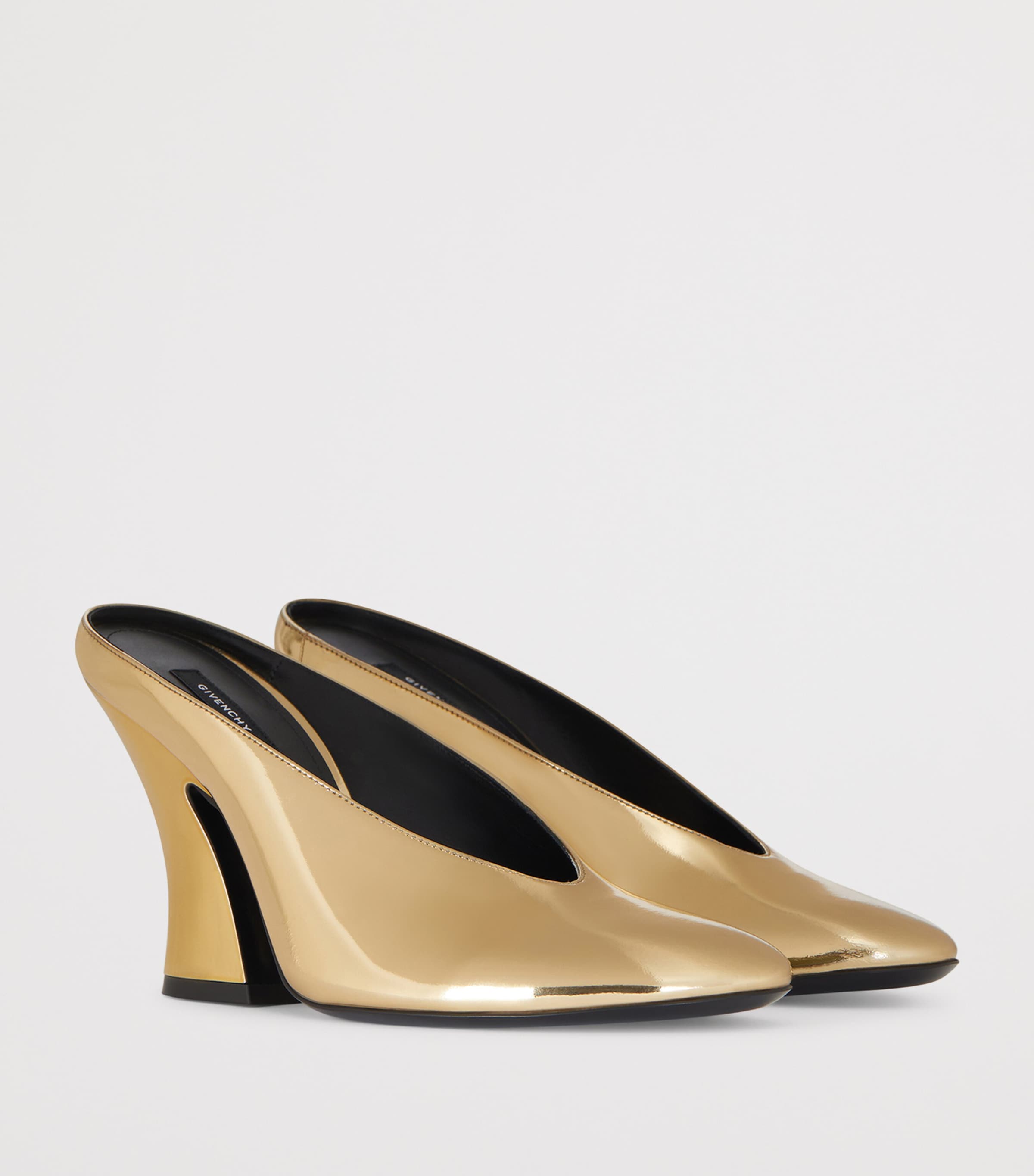 Patent Leather Sculptural Pumps 95 GOLDEN Image 2