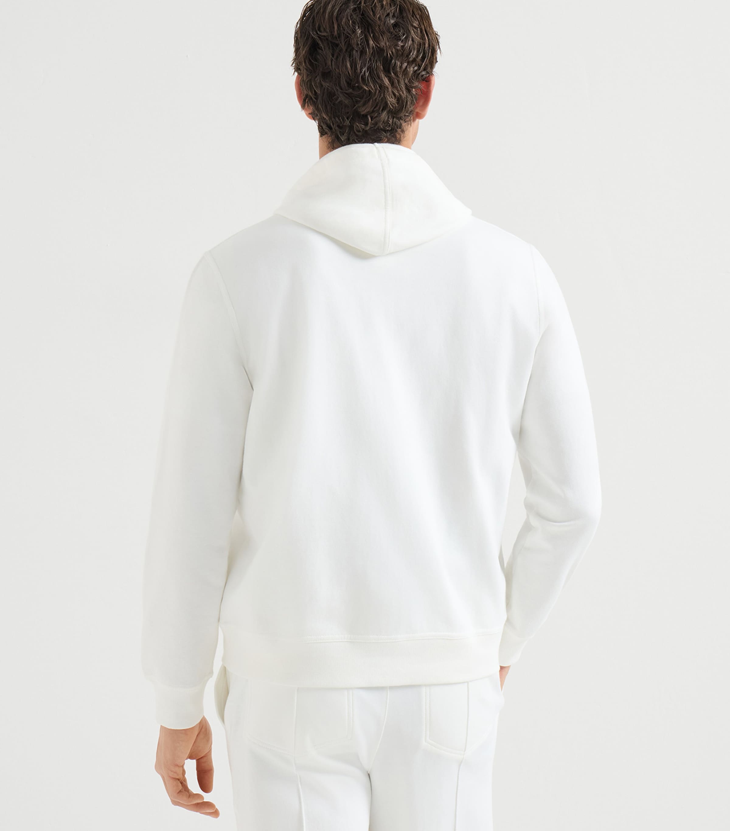 Brunello Cucinelli Mens Cotton-Blend Zip-Up Hoodie Image 5