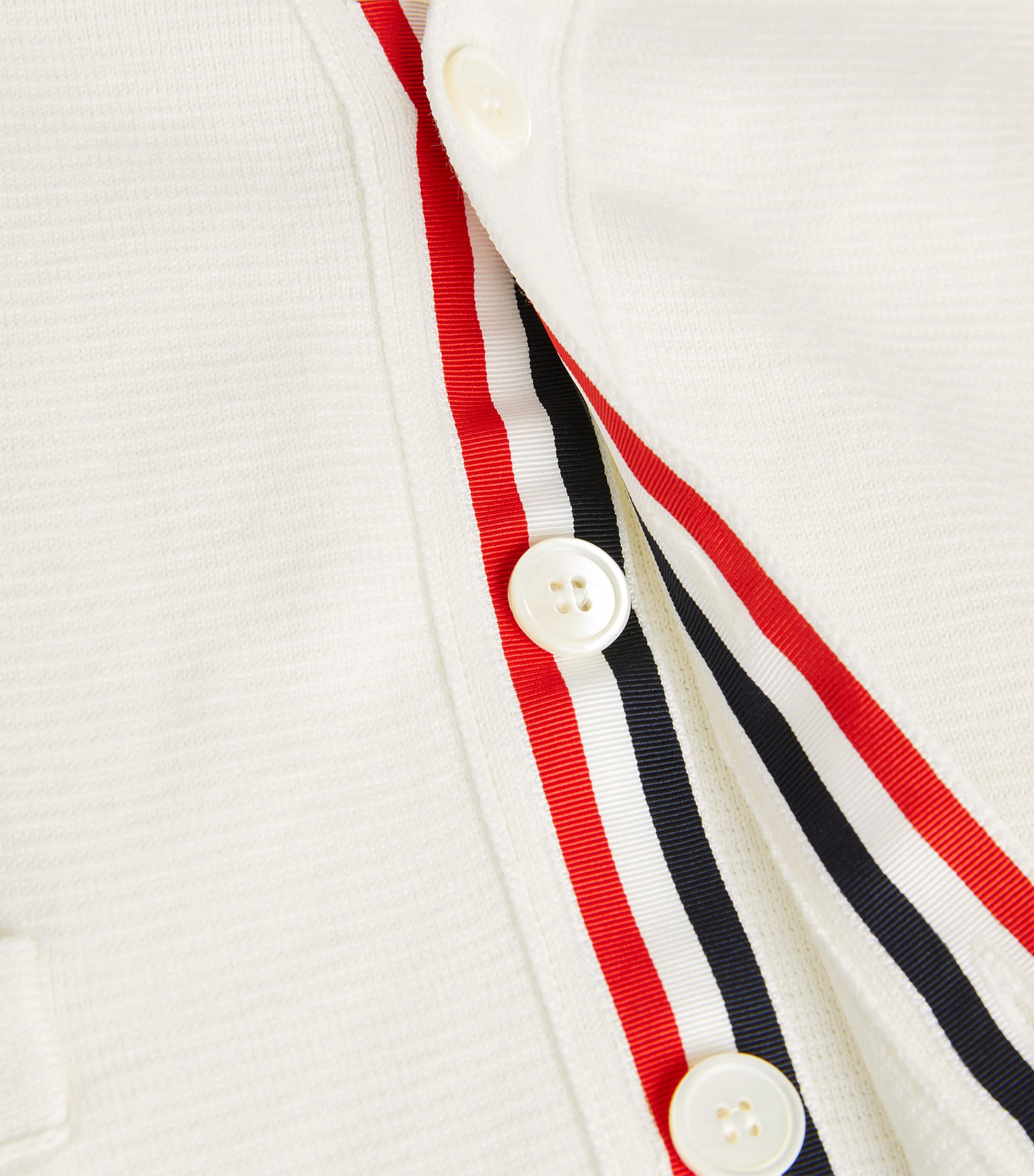 Cotton V-Neck Cardigan WHITE Image 5