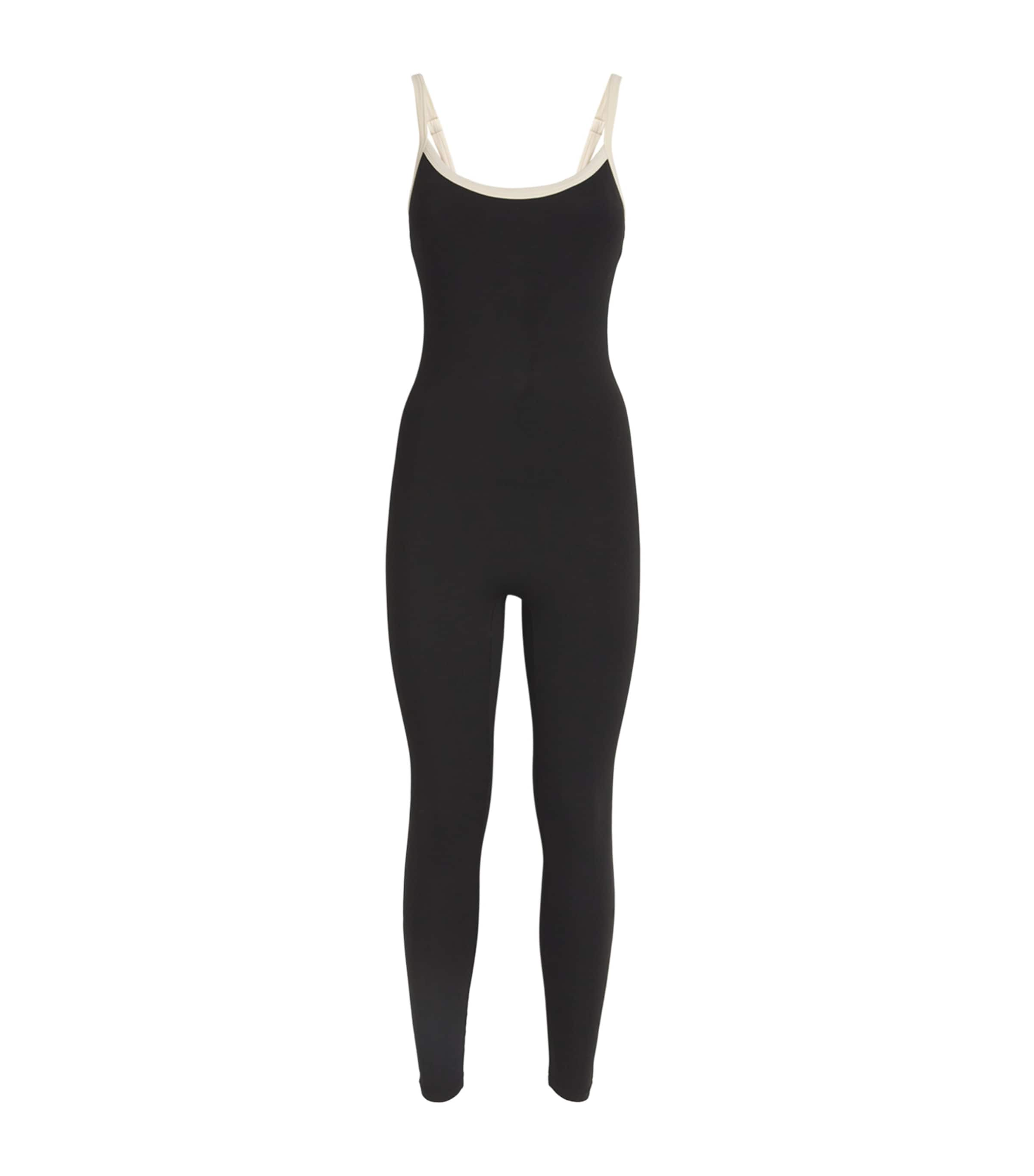 Shop Adanola Ultimate Contrast Scoop Unitard In Black