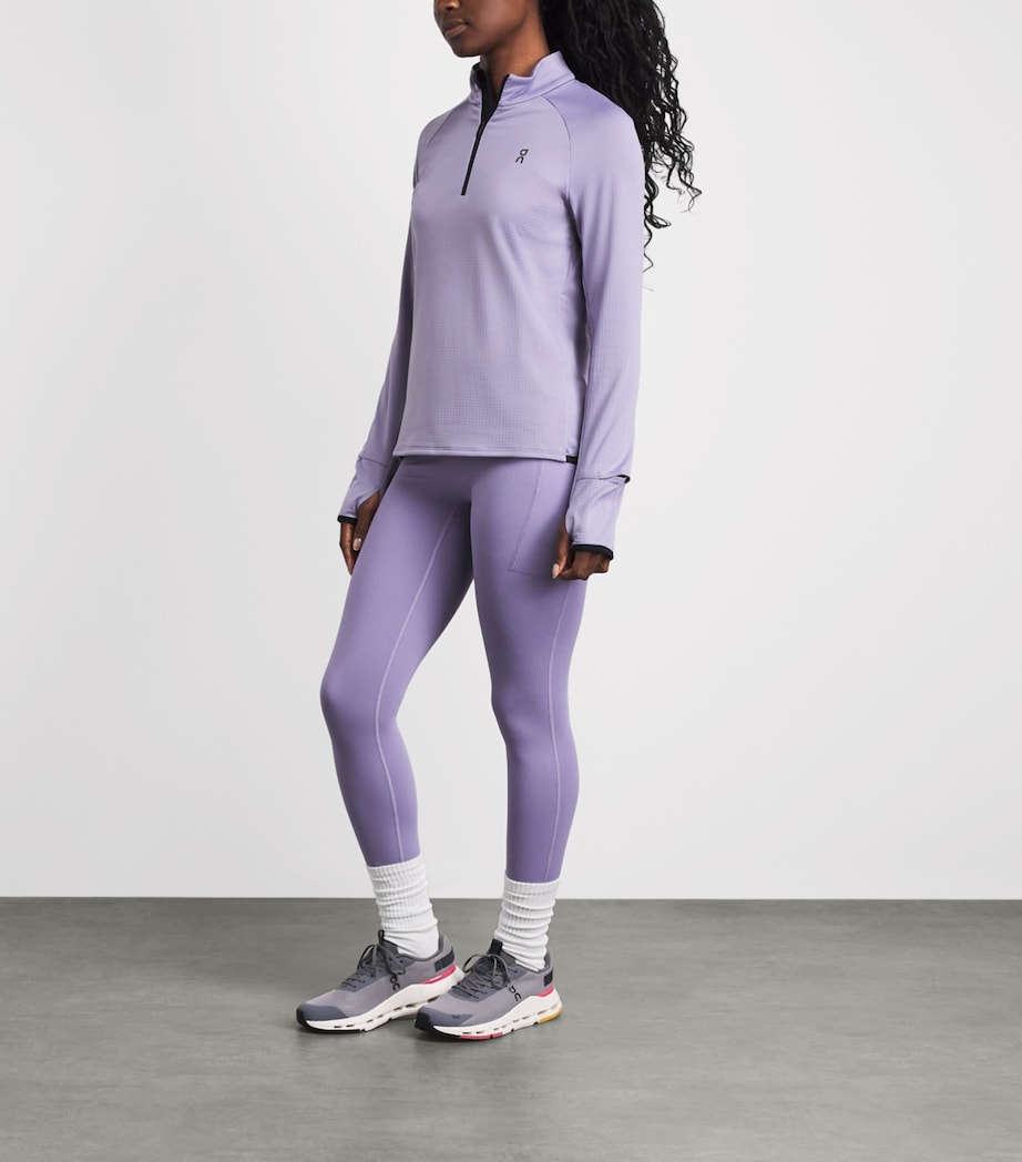 On Womens Climate Quarter-Zip Top Mallow Image 2