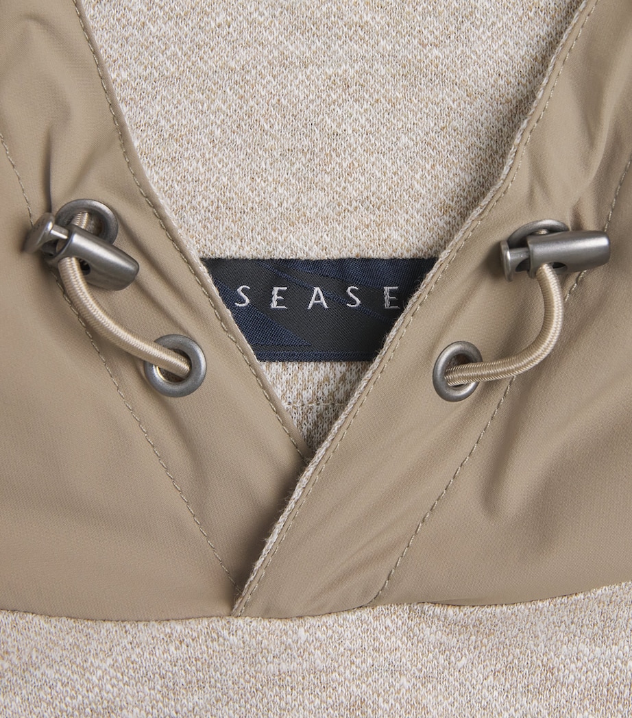 Wool-Cotton Raglan Hoodie X34 DRIFTWOOD Image 5