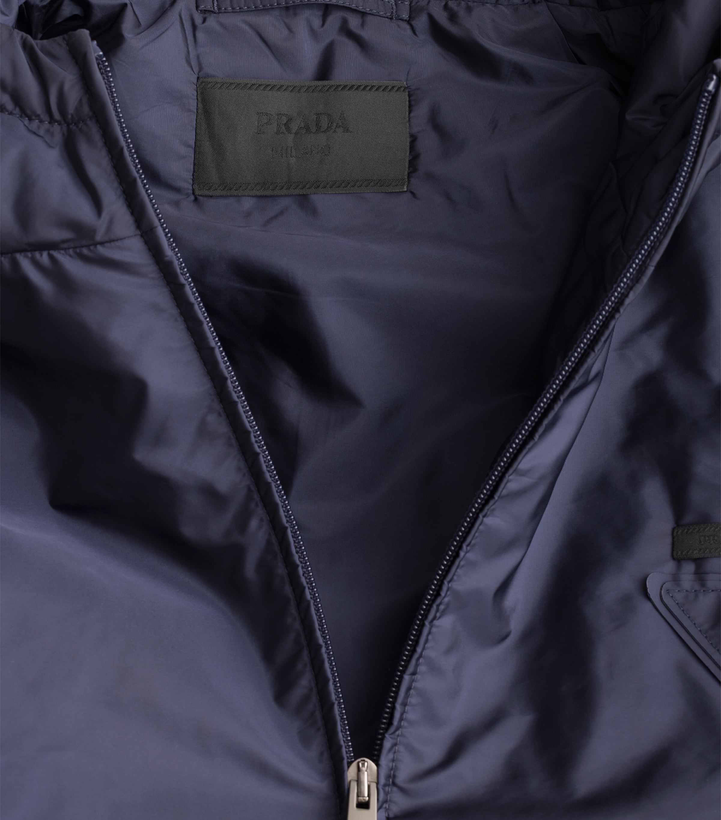 Prada Blue Re-Nylon Hooded Jacket | Harrods UK