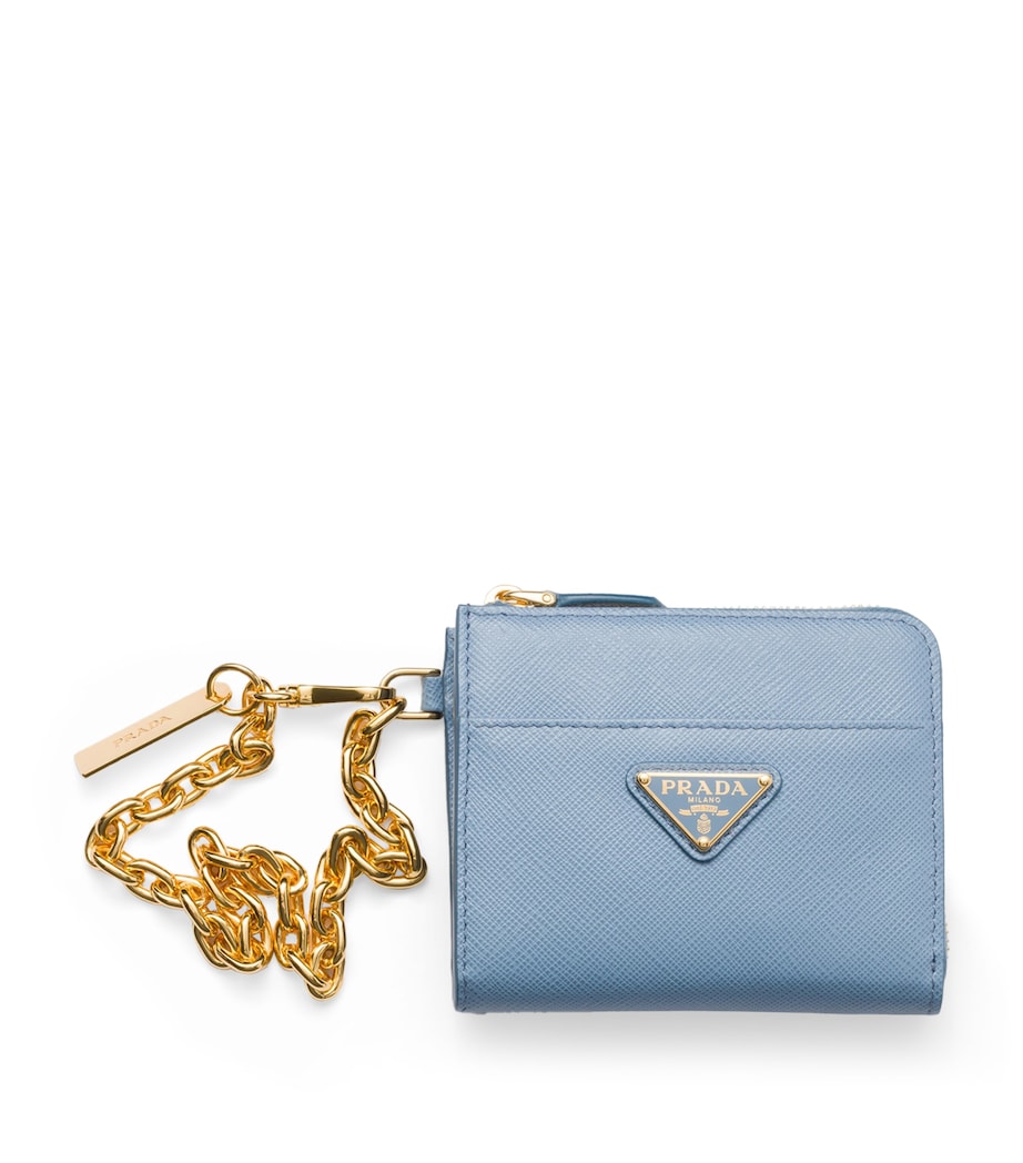 Small Saffiano Leather Chain Wallet F0637 Image 1