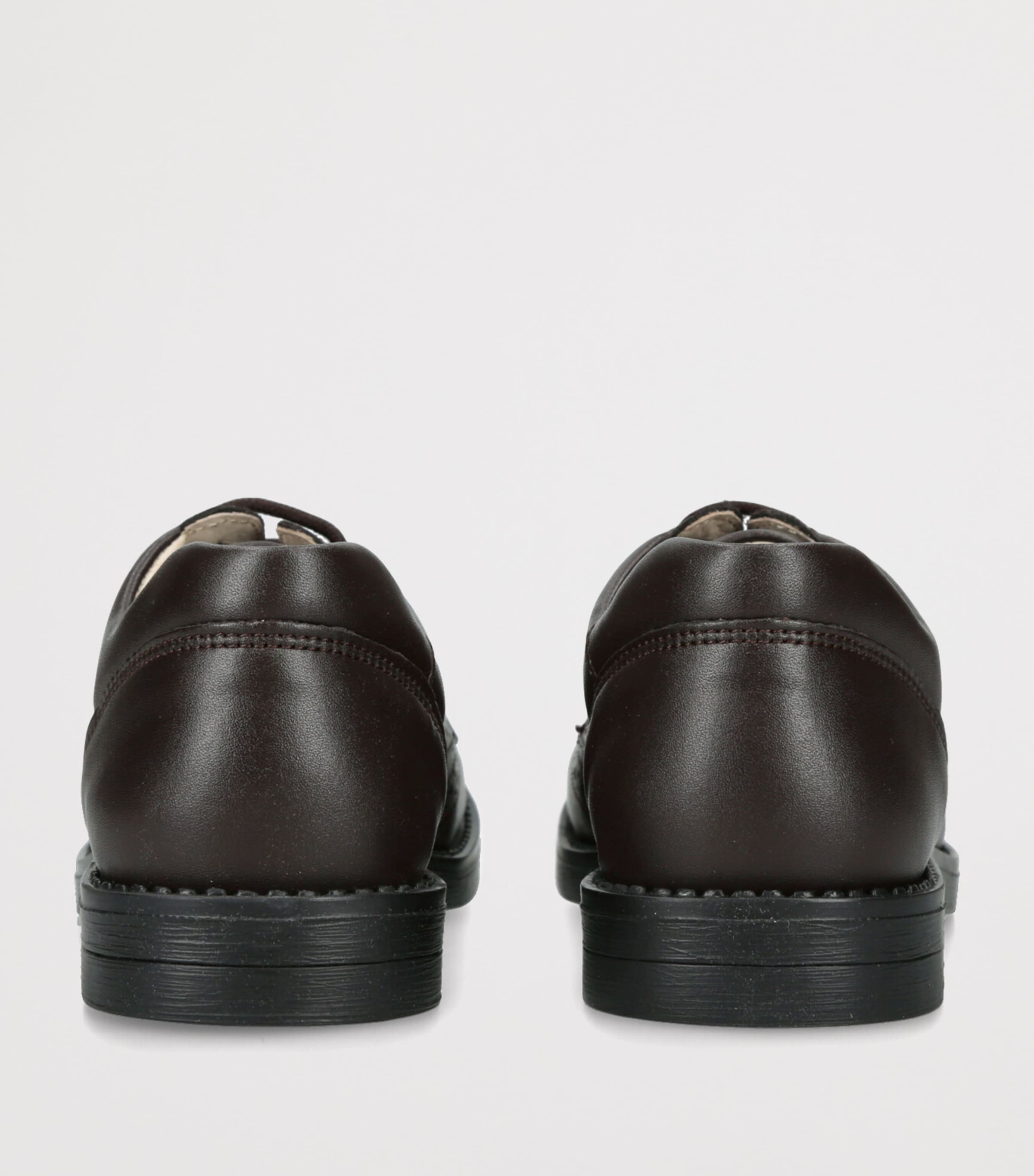 Leather Hamish School Shoes DARK BROWN Image 2