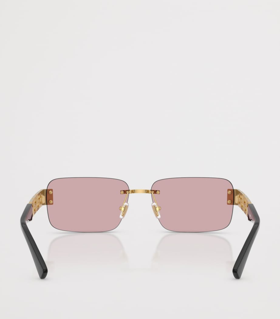 Metal Rectangular Sunglasses 10021T Image 4