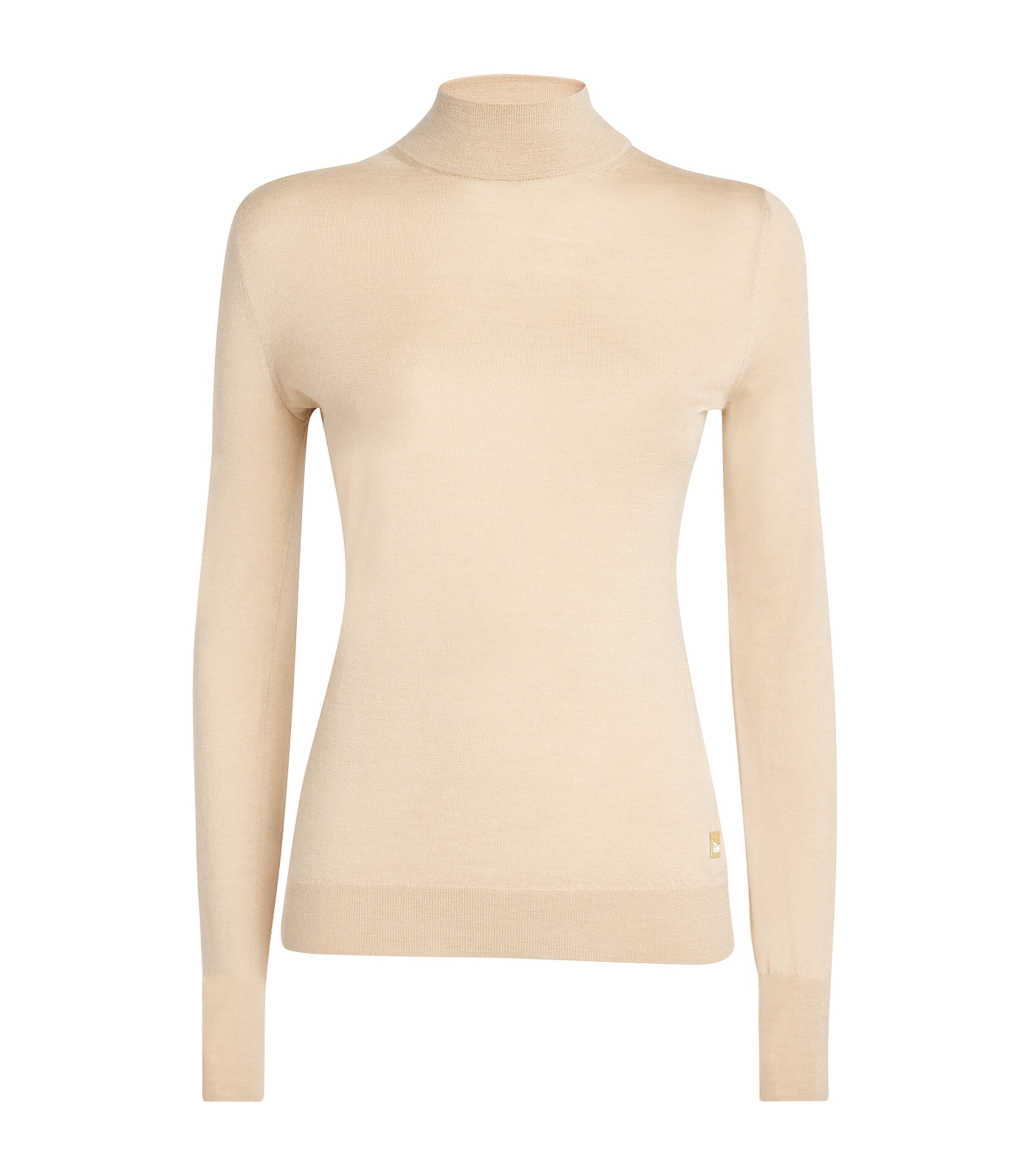 Colombo Cashmere-silk High-neck Sweater In Beige