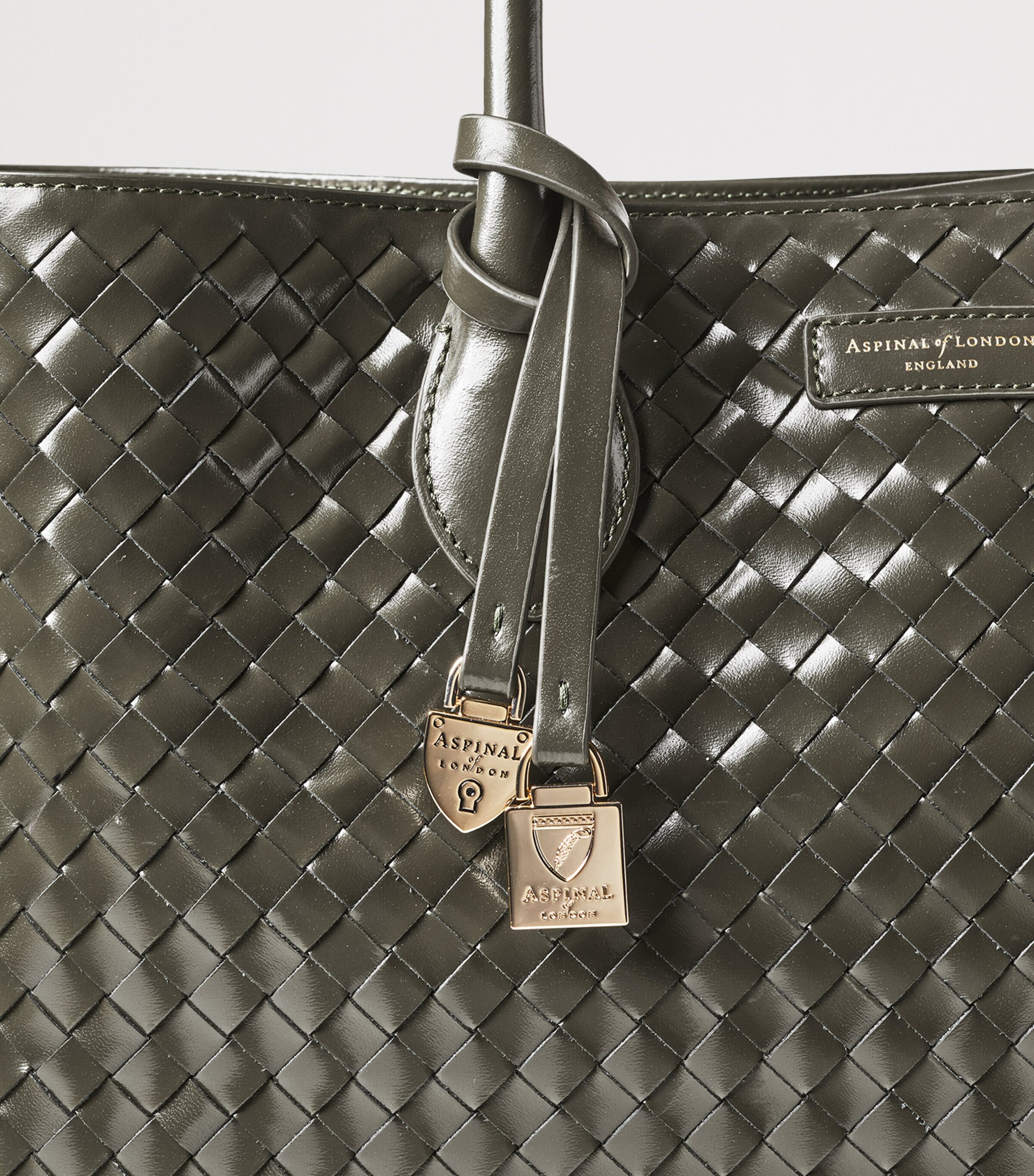 Leather London Tote Bag EVERGREEN Image 5