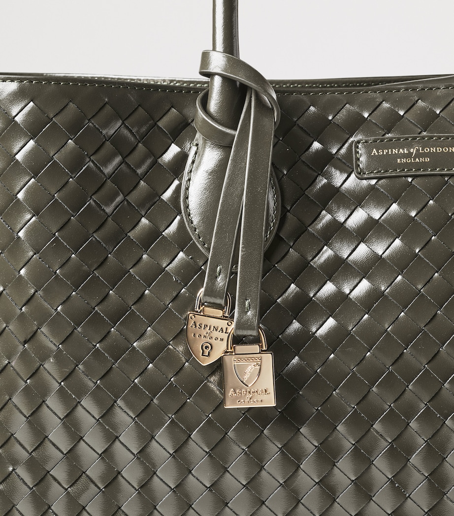 Leather London Tote Bag EVERGREEN Image 5