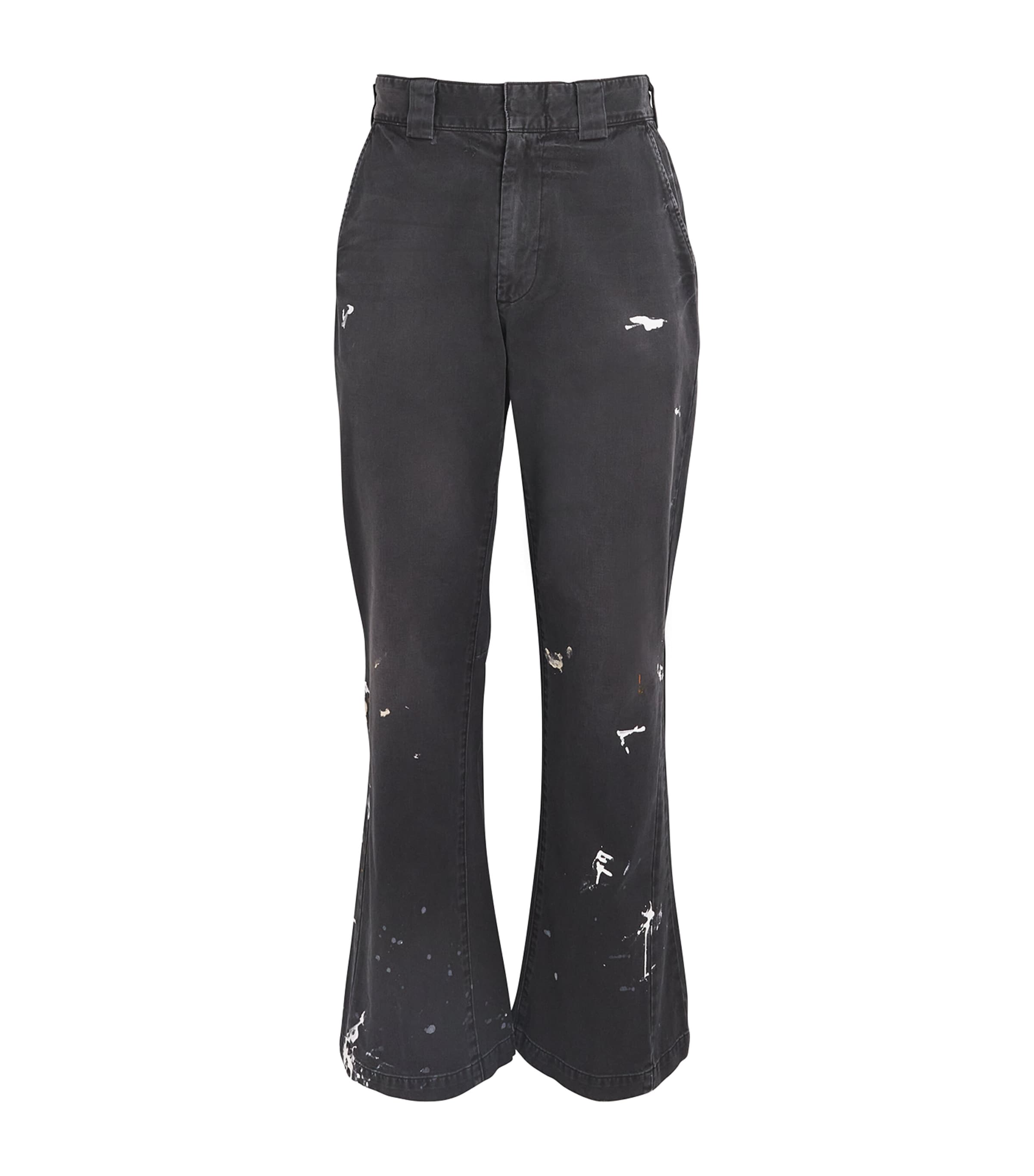 Shop Gallery Dept. La Chino Flare Trousers In Black