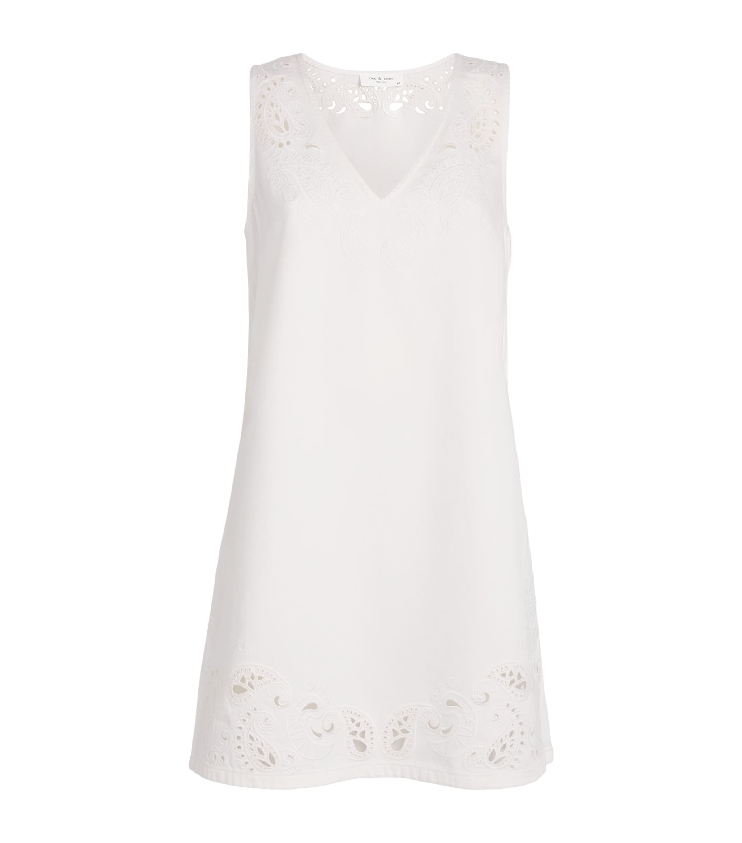 Rag & Bone Featherweight Belle Mini Dress In White