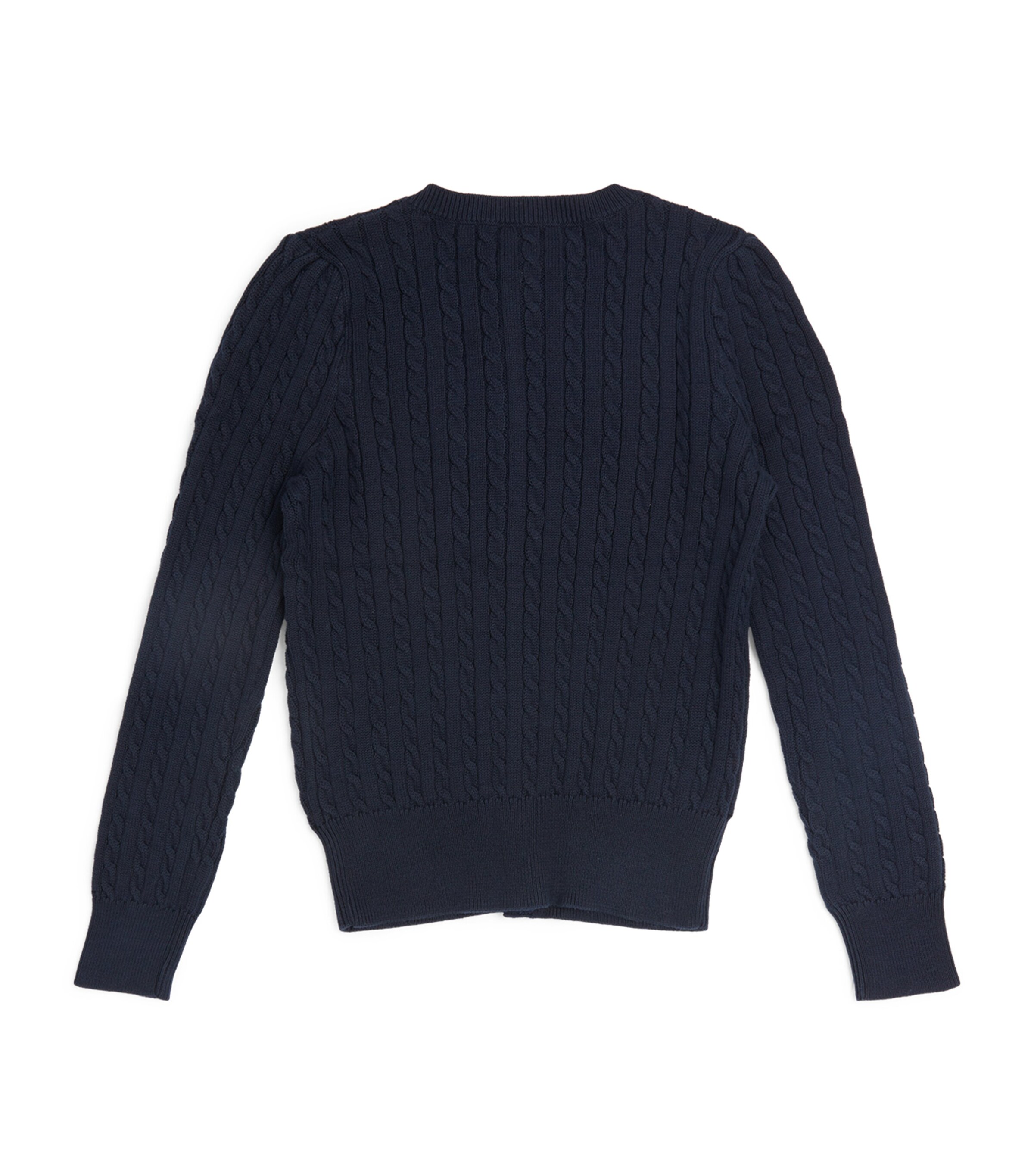 Ralph Lauren Kids Cotton Cable-Knit Cardigan (2-6 Years) Hunter Nvy Image 3