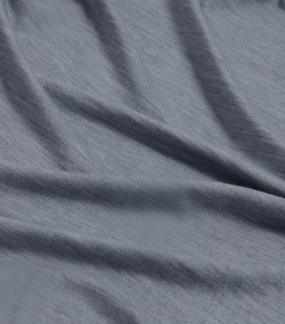 Superfine Virgin Merino Wool Shirt 483WASHED DENIM Image 5