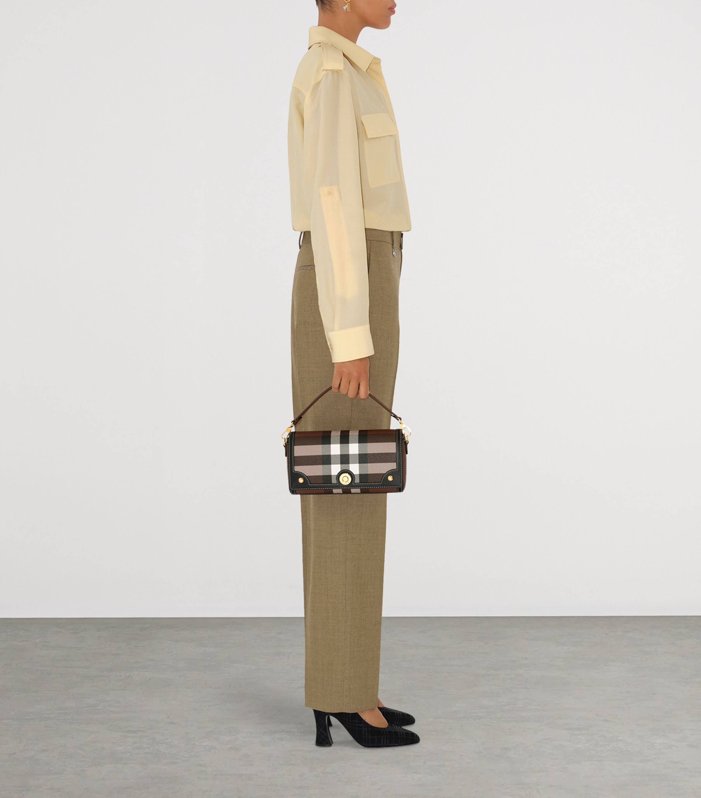 Check Top-Handle Bag DARK BIRCH BROWN Image 3