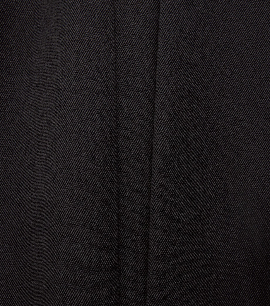 Comme Des Garçons Mens Wool Pleated Trousers Black Image 6
