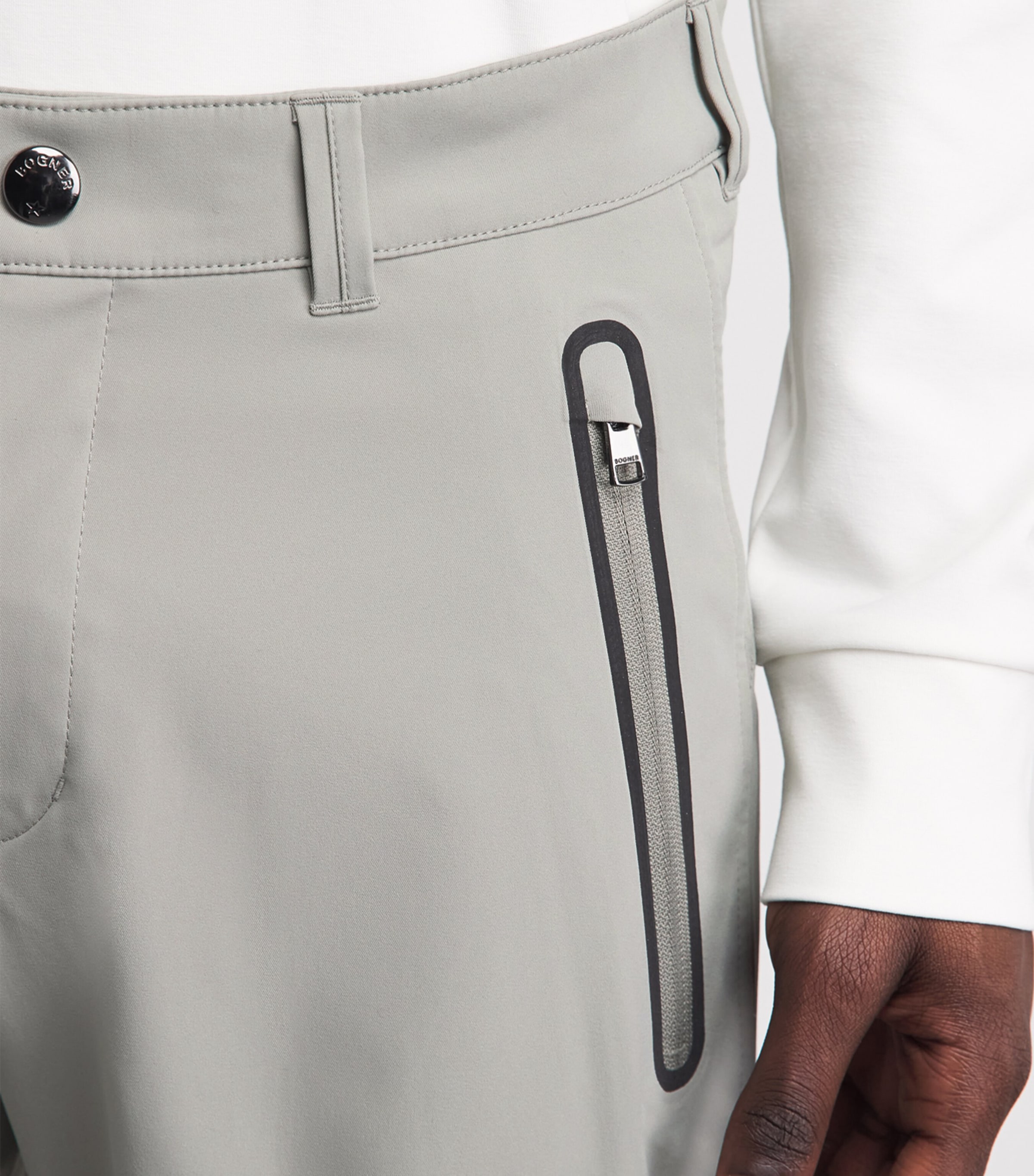 Bogner Mens Water-Repellent Nahil Straight Trousers Fog Image 3