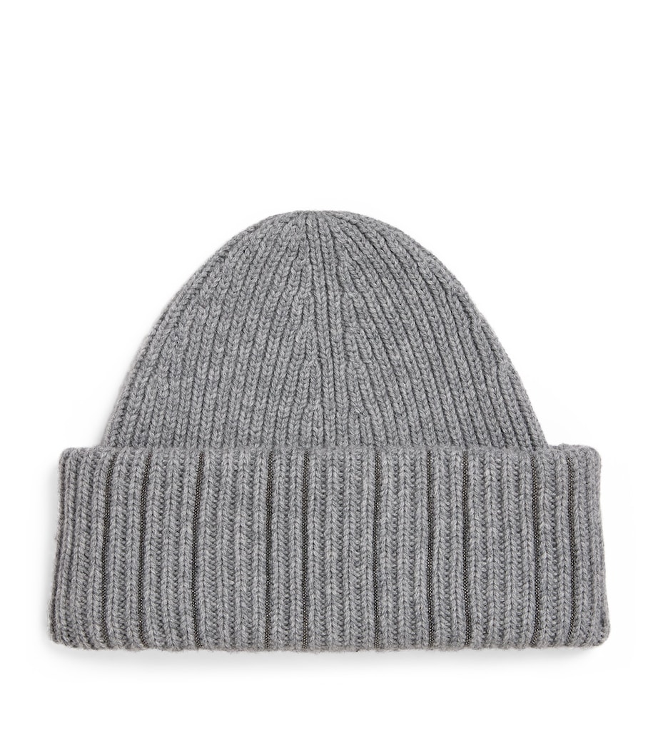 Wool-Silk Sparkling Ribbed Beanie 8132 ROCCIA Image 1