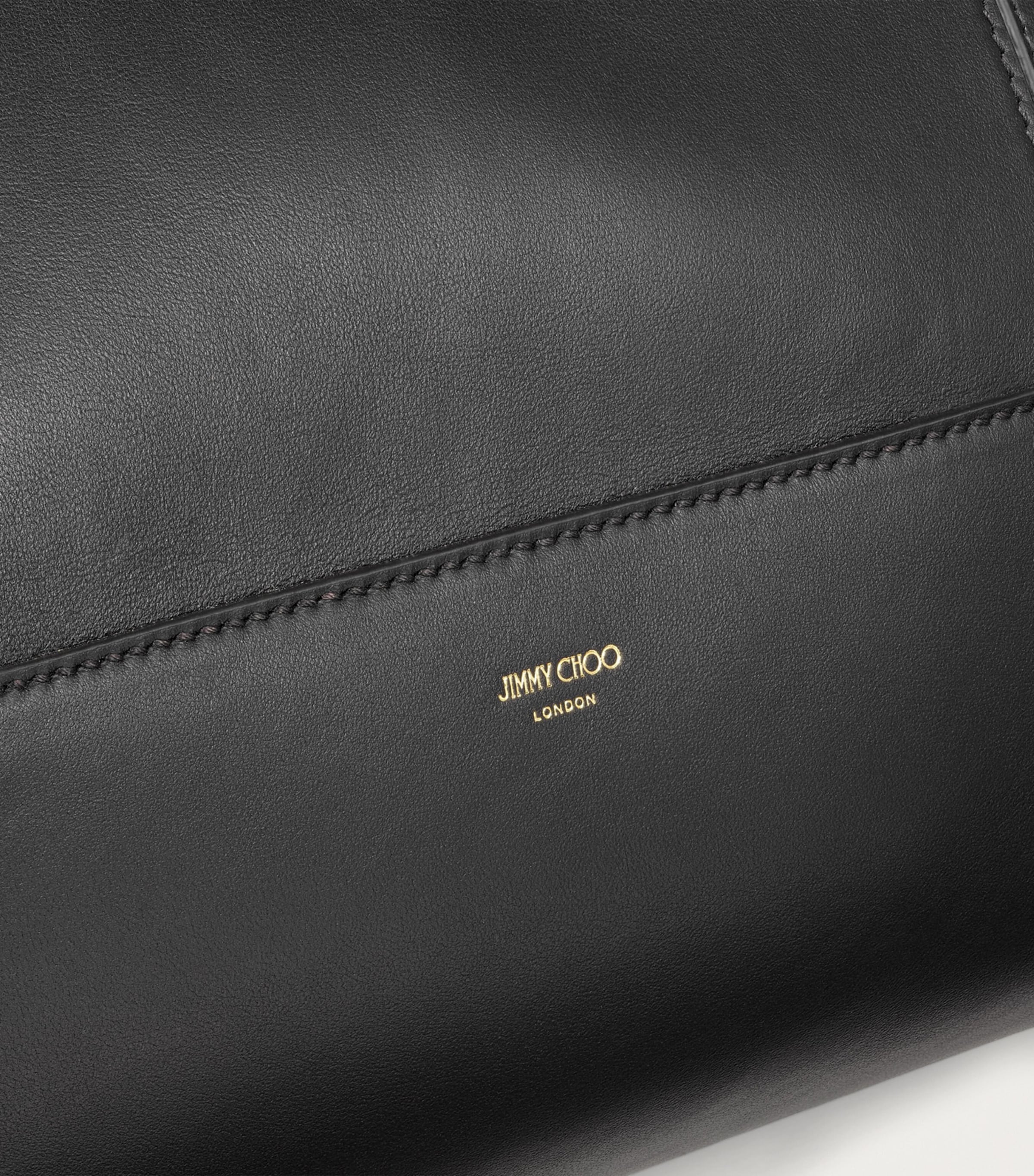 Diamond Large Leather Tote Bag BLACK Image 4