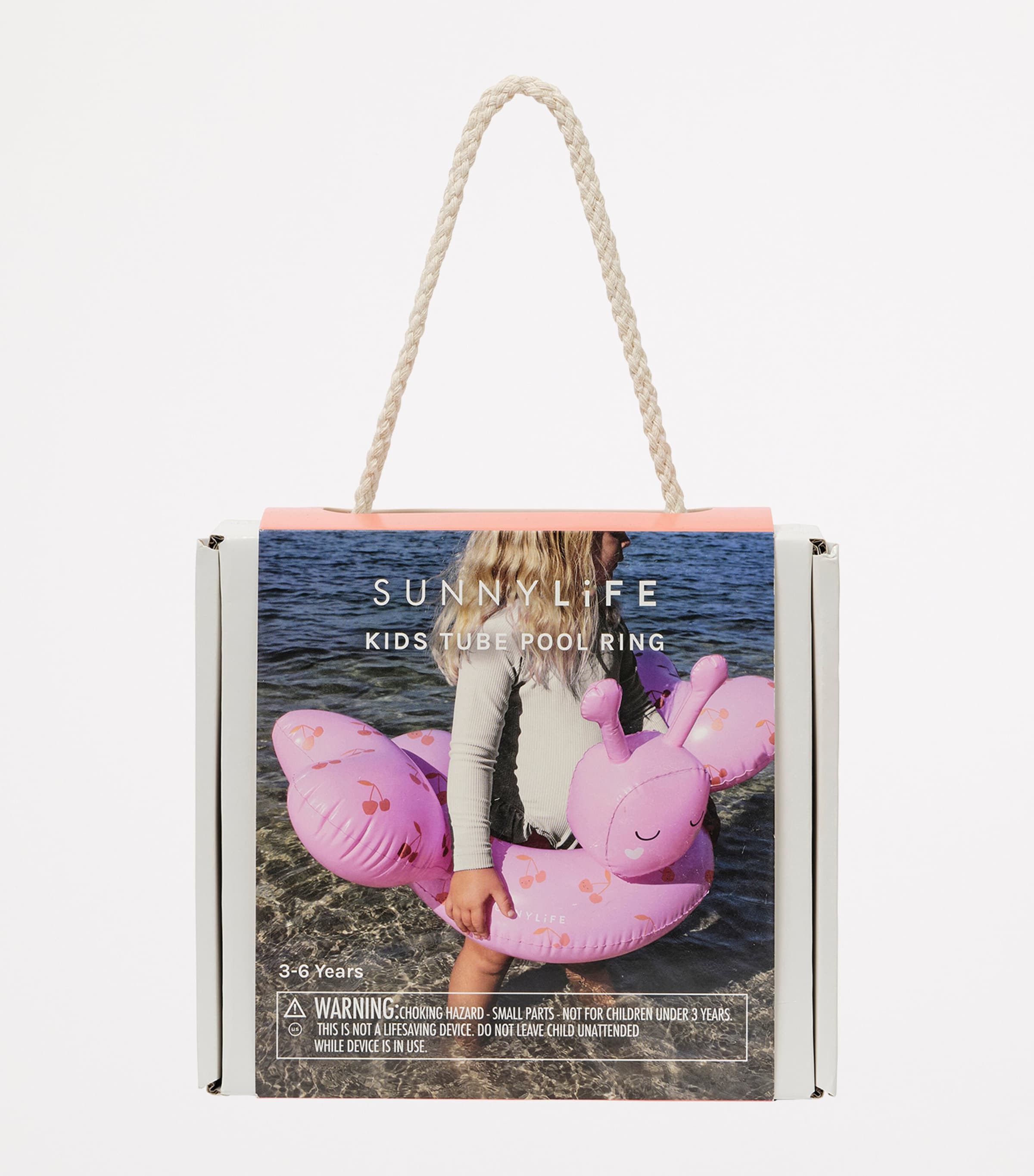 Cherry Print Tube Pool Ring COTTON CANDY Image 7