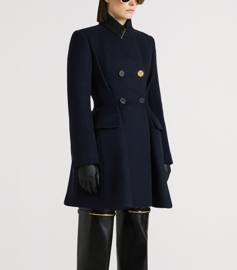 Givenchy Womens Wool-Cashmere Peplum Coat Image 4