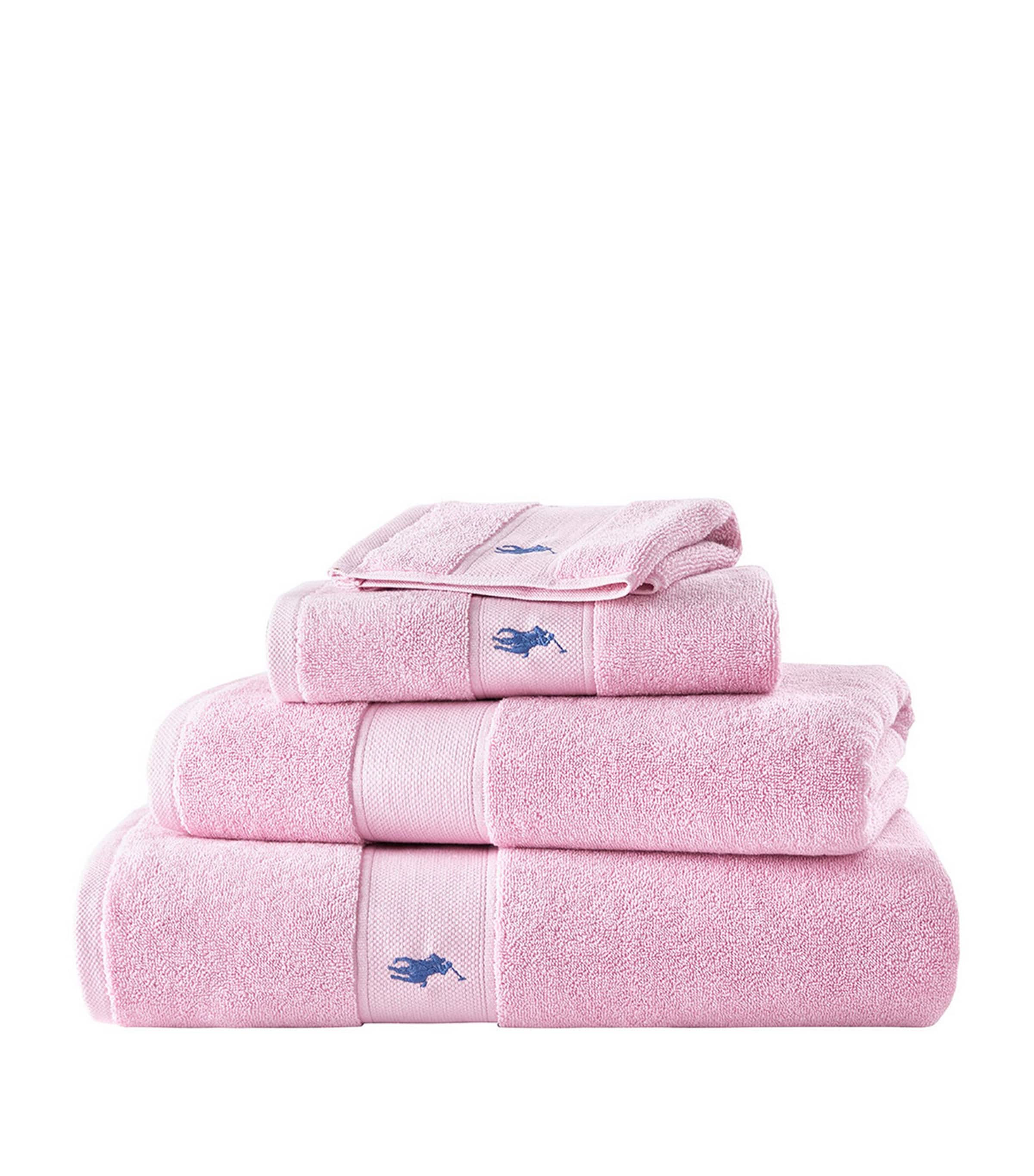 Polo Ralph Lauren Polo Player Hand Towel (55cm X 90cm) In Pink