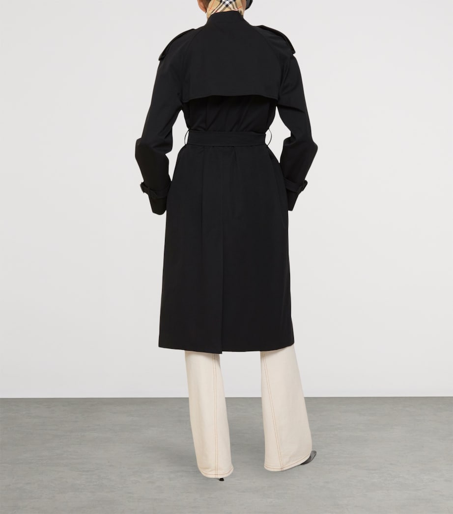 Burberry Womens Long Castleford Trench Coat Black Image 6