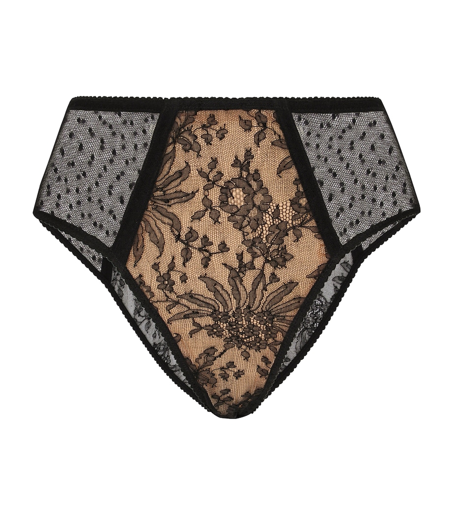 Lace Briefs N0000-BLACK Image 1