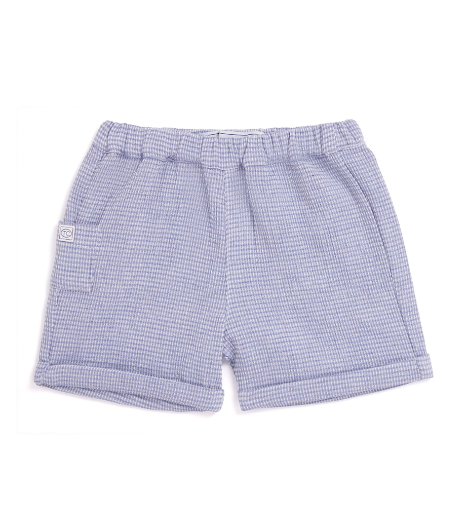 Tartine et Chocolat Cotton-Blend Striped Shorts (3-36 Months) Bleu Gris� Image 1