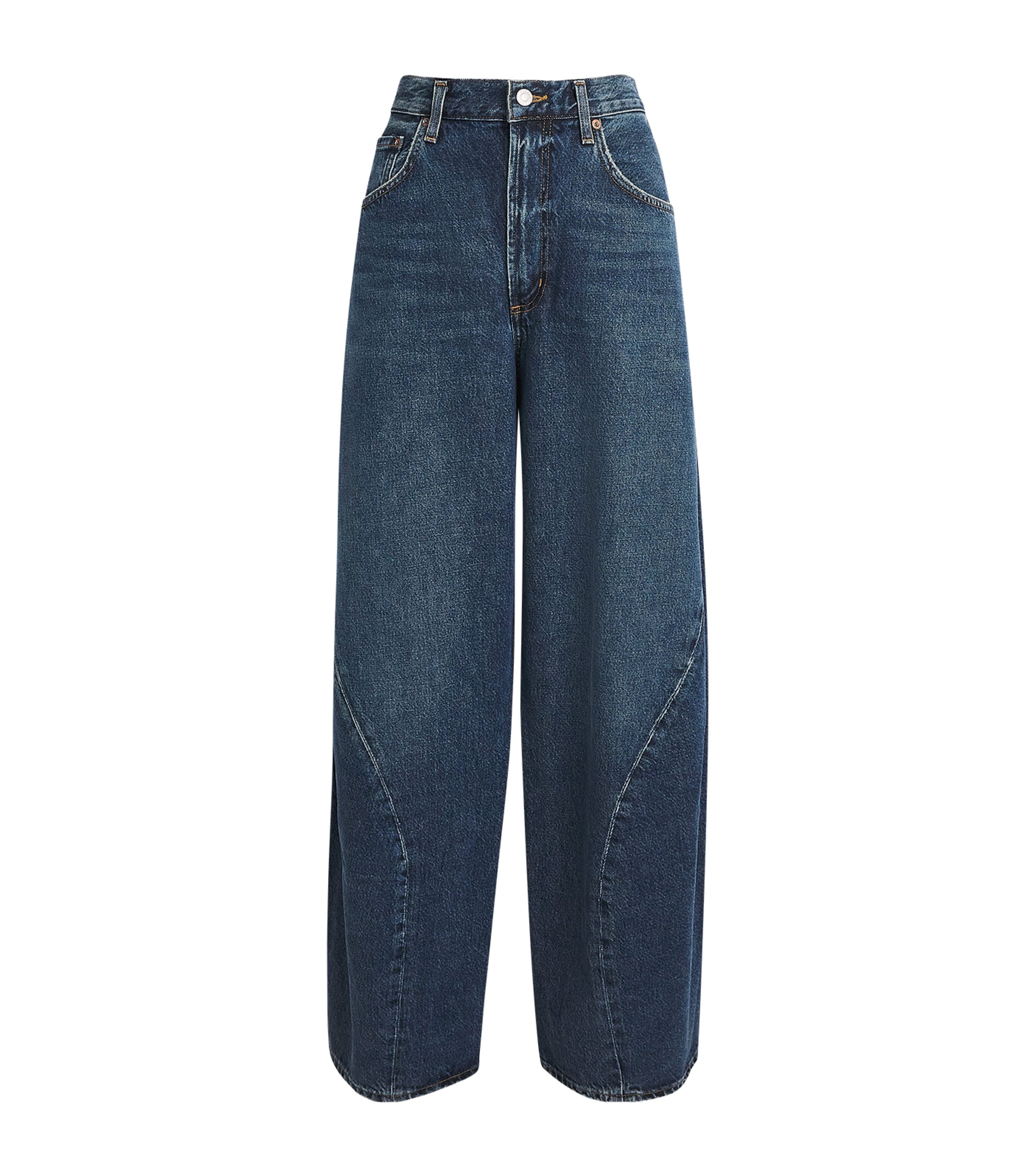Agolde Twist Wide-leg Jeans In Blue
