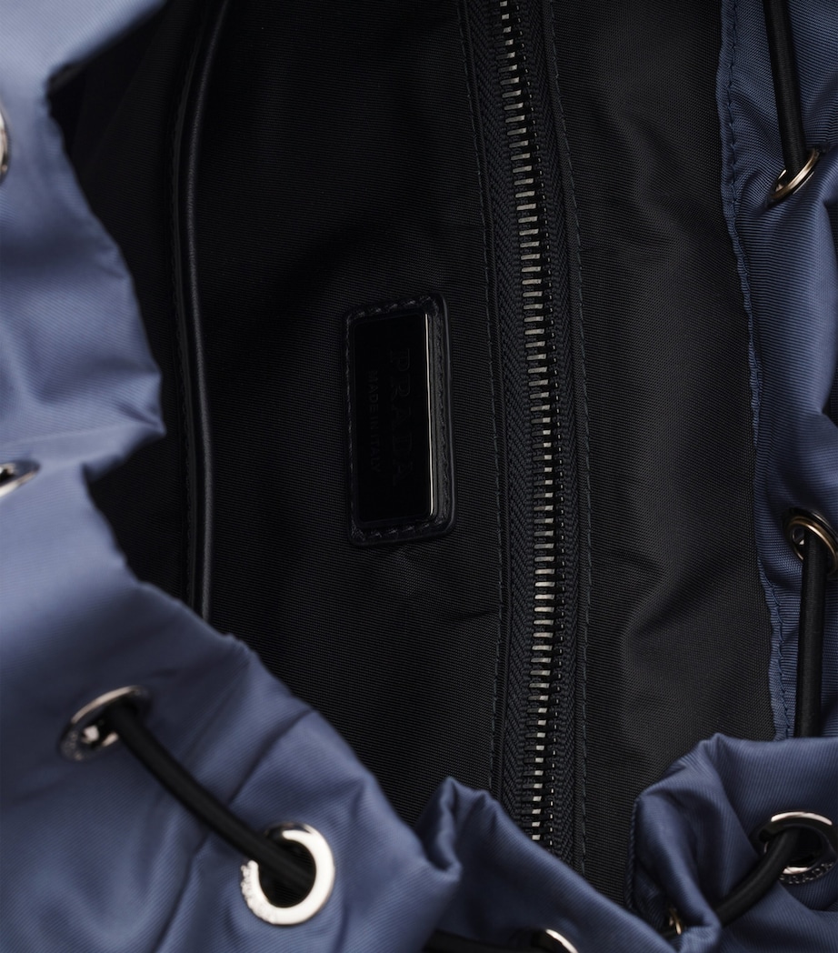 Prada Large Re-Nylon-Leather Explore Backpack Blue Image 5