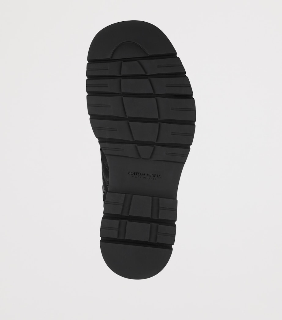 Bottega Veneta Leather Intrecciato Lace-Up Boots Image 5