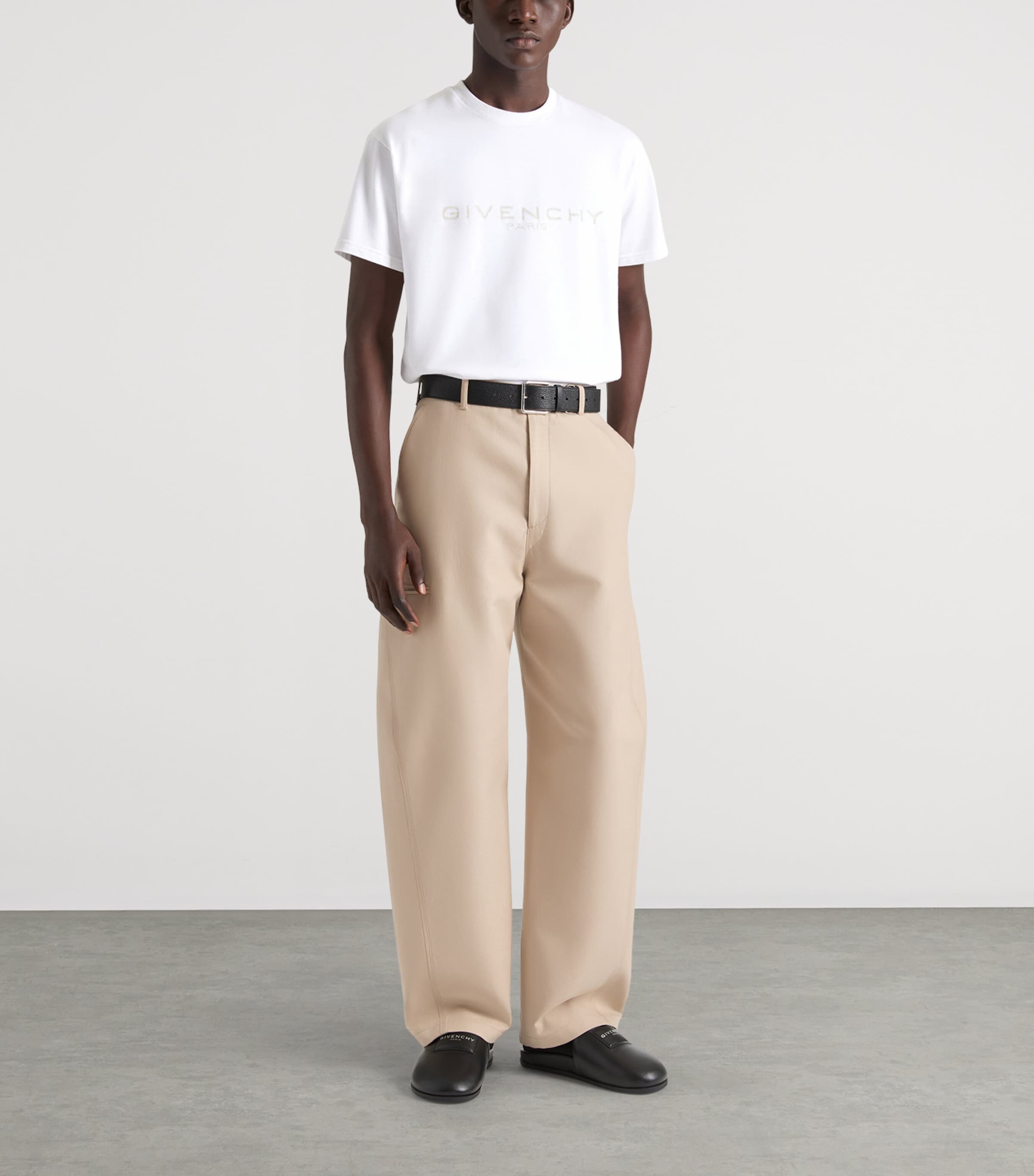 Cotton-Silk Logo T-Shirt WHITE Image 2