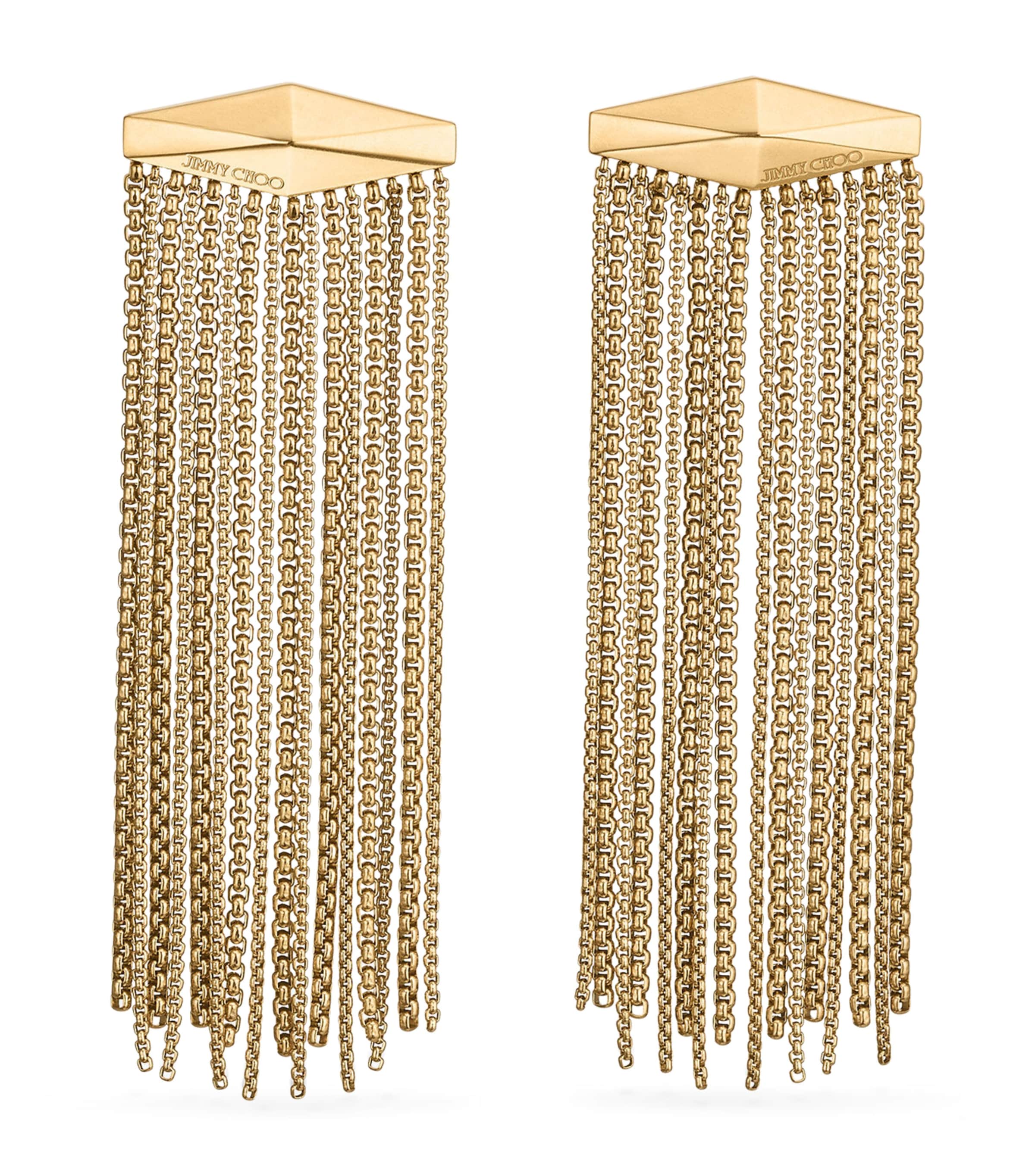 Jimmy Choo Crystal-embellished Zandra Earrings In Gold