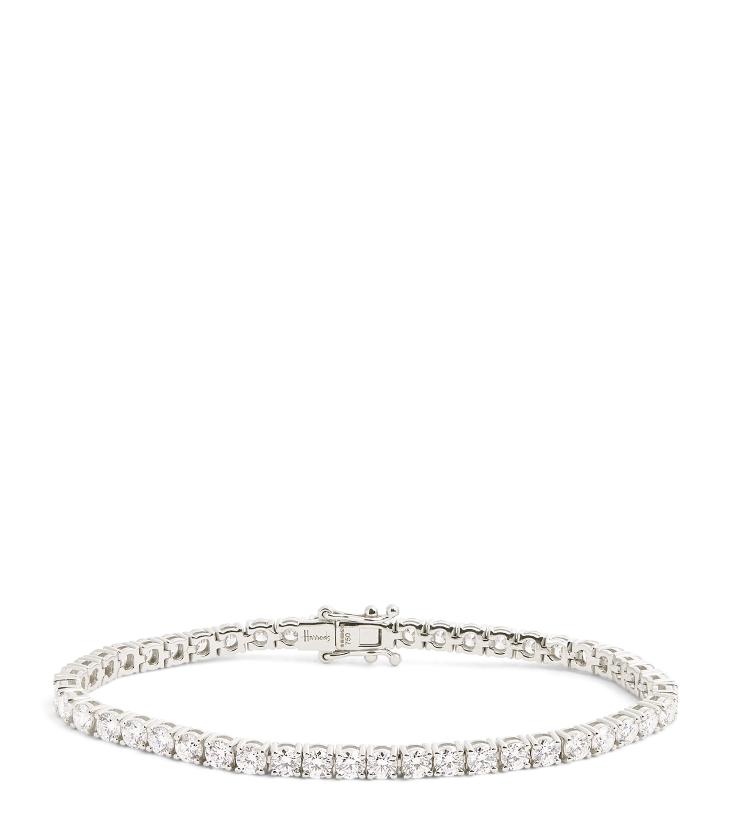 White Gold and Diamond Tennis Bracelet (6.00ct) WHITE GOLD Image 1