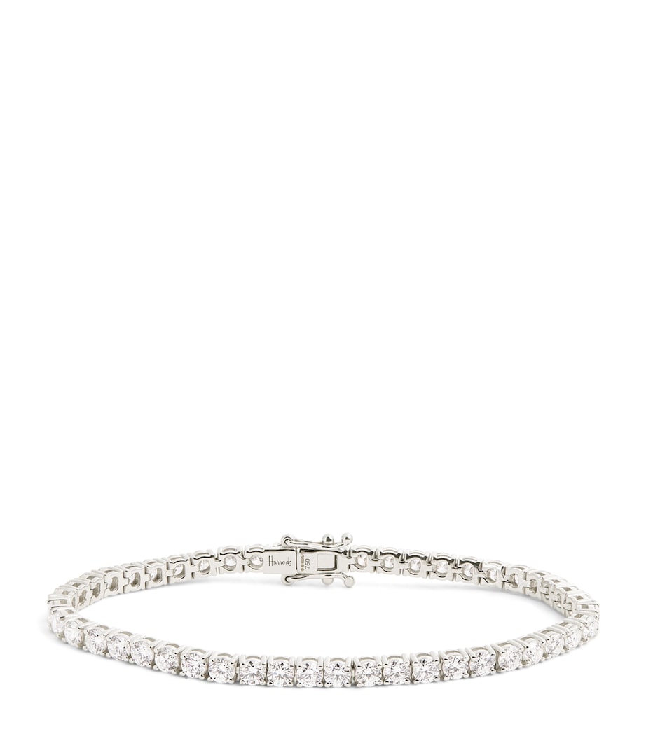 White Gold and Diamond Tennis Bracelet (6.00ct) WHITE GOLD Image 1