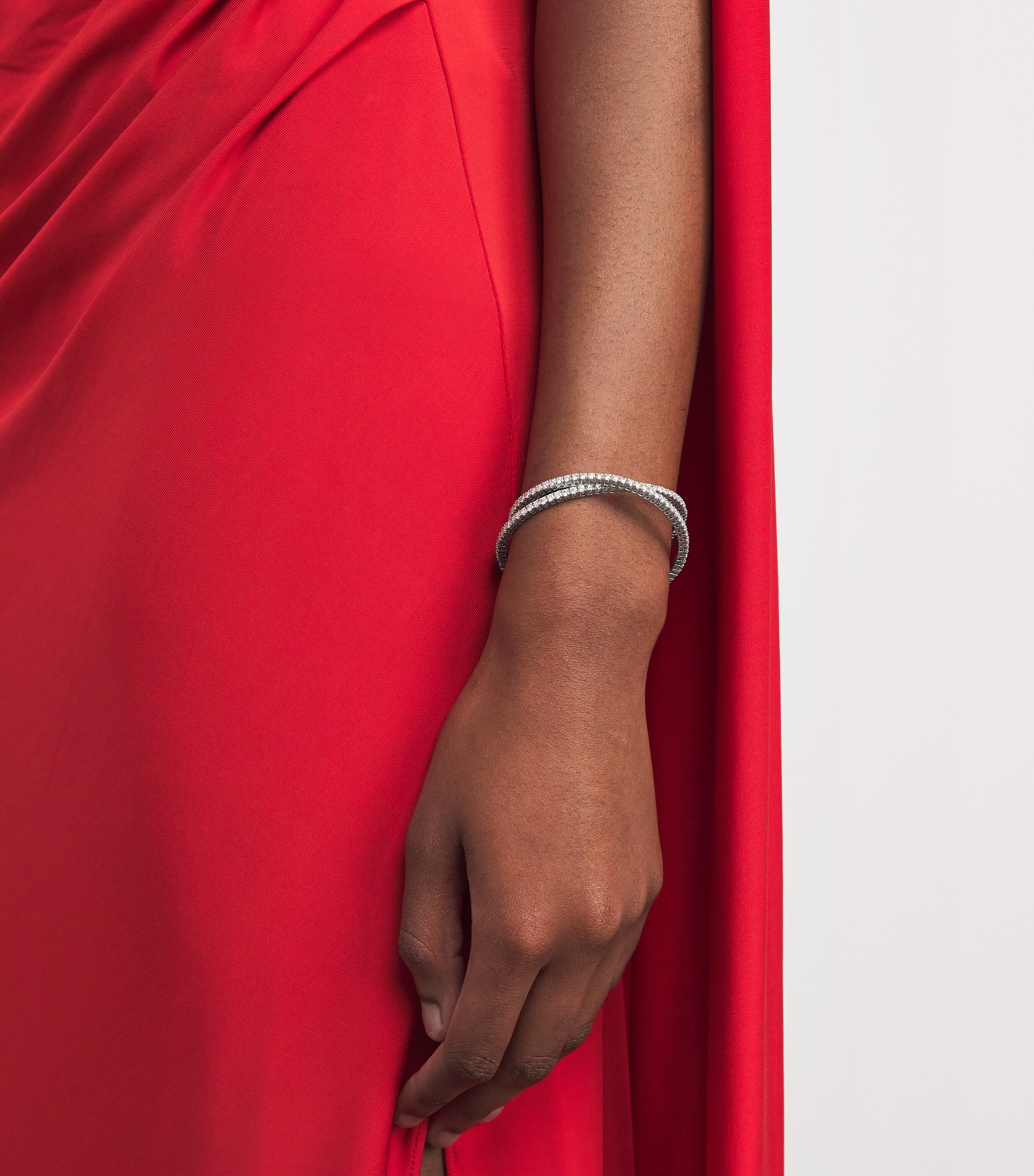 White Gold and Diamond Y-Couture Crossover Bracelet WHITE GOLD Image 2